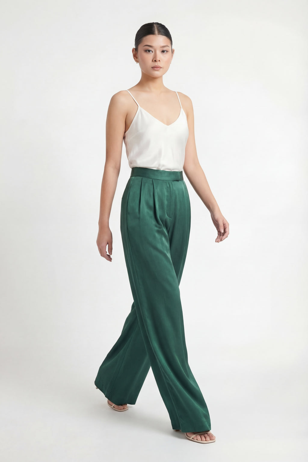 Silk Ivy Pants - Dark Green-My Store-Size 1 (8-10)-Lenna Rose Fashion