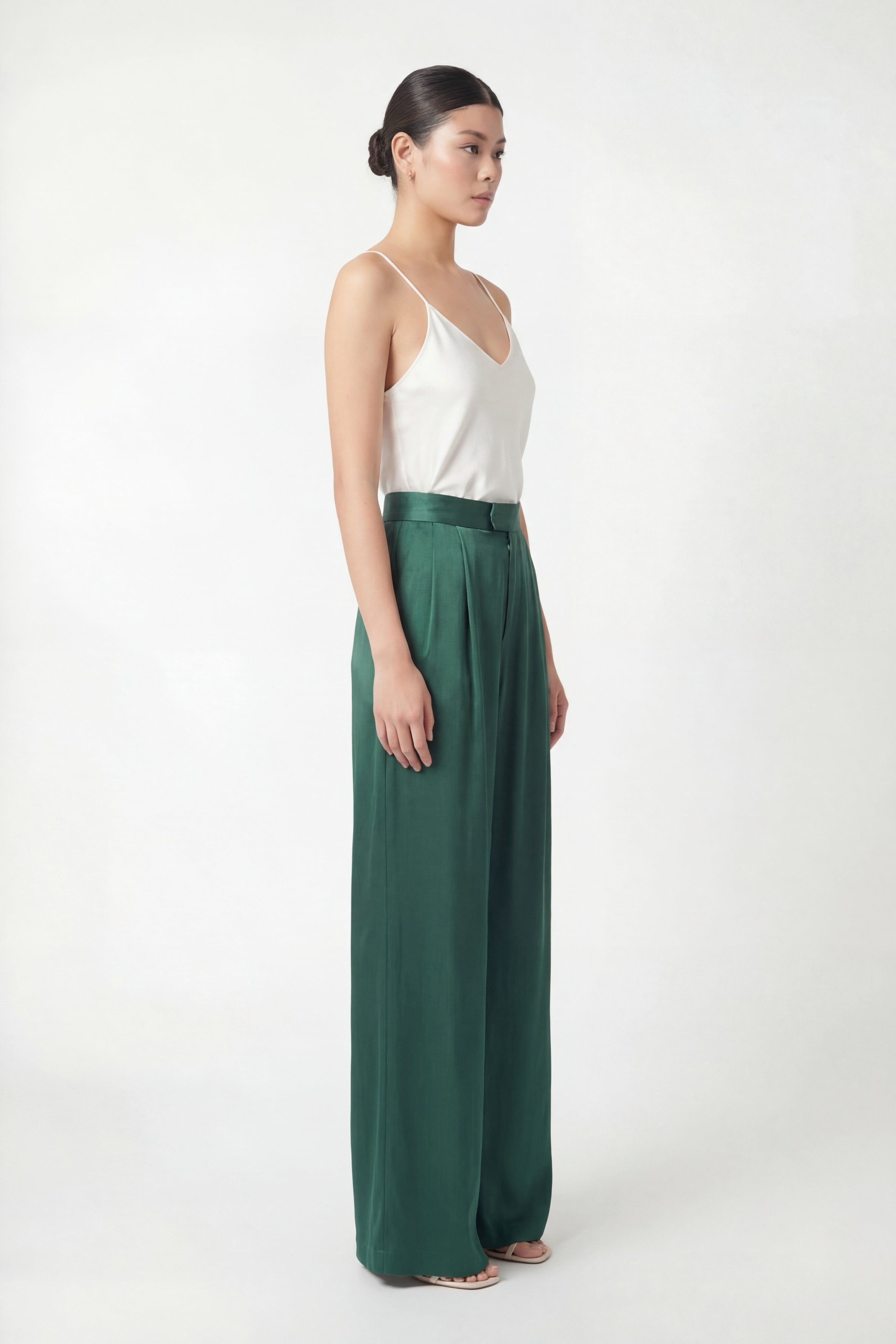 Silk Ivy Pants - Dark Green-My Store-Size 1 (8-10)-Lenna Rose Fashion