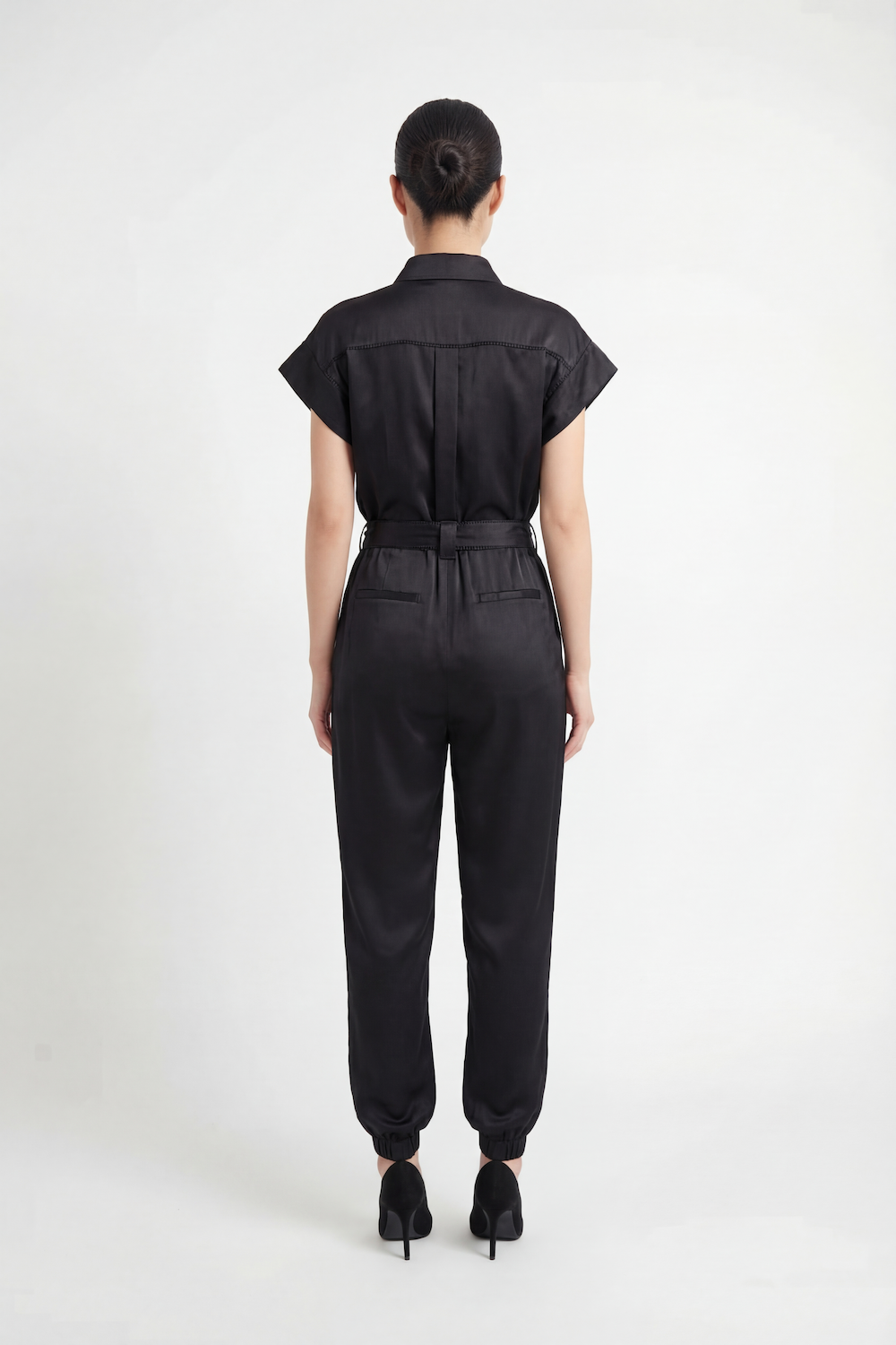 Silk Lenna Jumpsuit - Black-Jumpsuit-LennaRose-Size 1 (8-10)-Lenna Rose Fashion