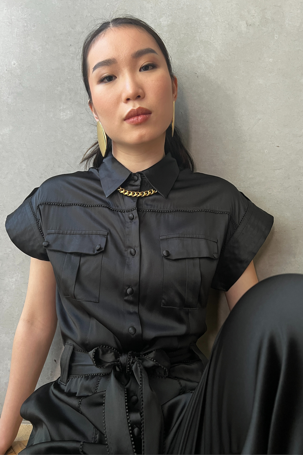 Silk Lenna Jumpsuit - Black-Jumpsuit-LennaRose-Size 1 (8-10)-Lenna Rose Fashion