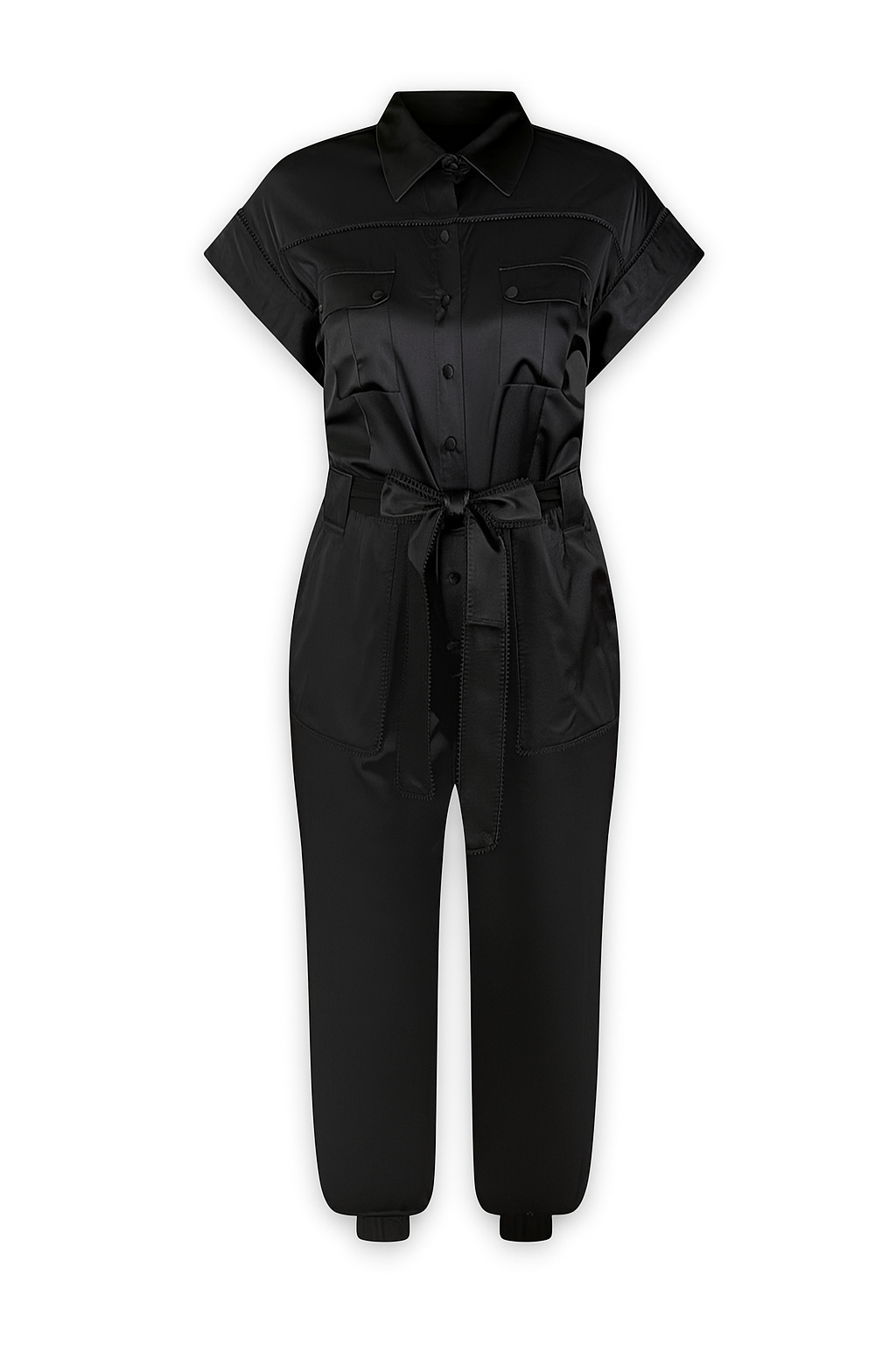 Silk Lenna Jumpsuit - Black-Jumpsuit-LennaRose-Size 1 (8-10)-Lenna Rose Fashion