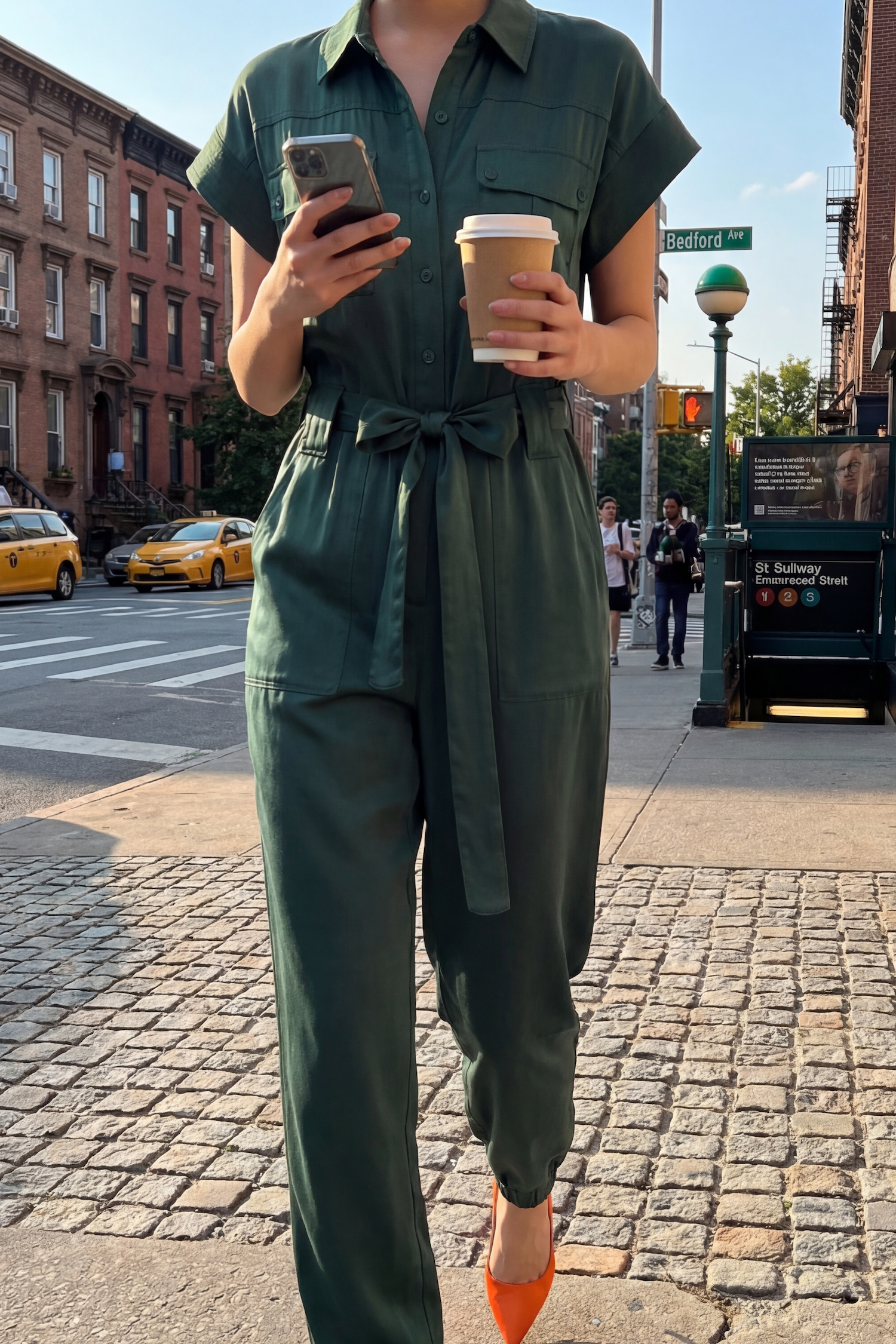 Silk Lenna Jumpsuit - Green