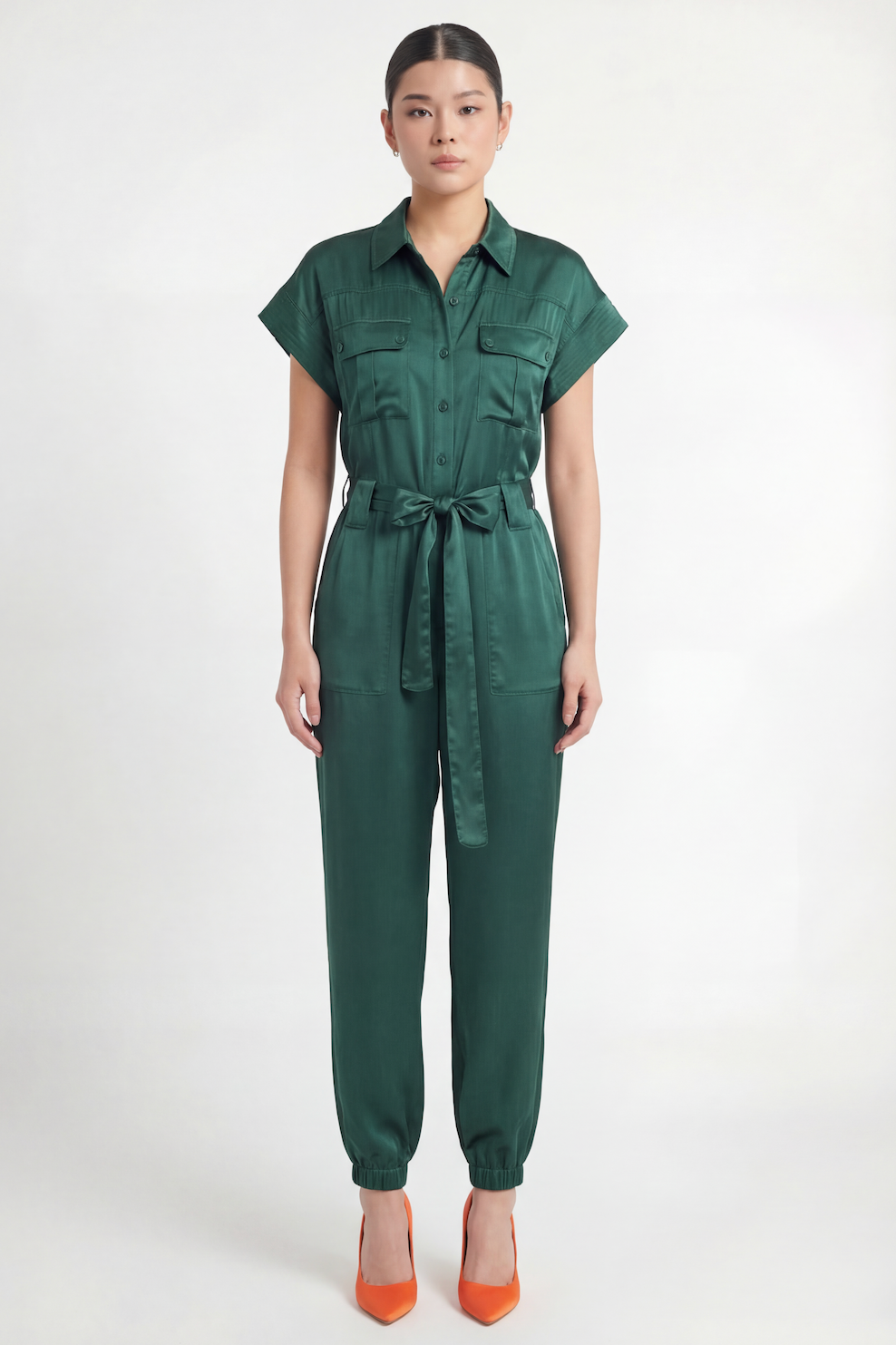 Silk Lenna Jumpsuit - Green