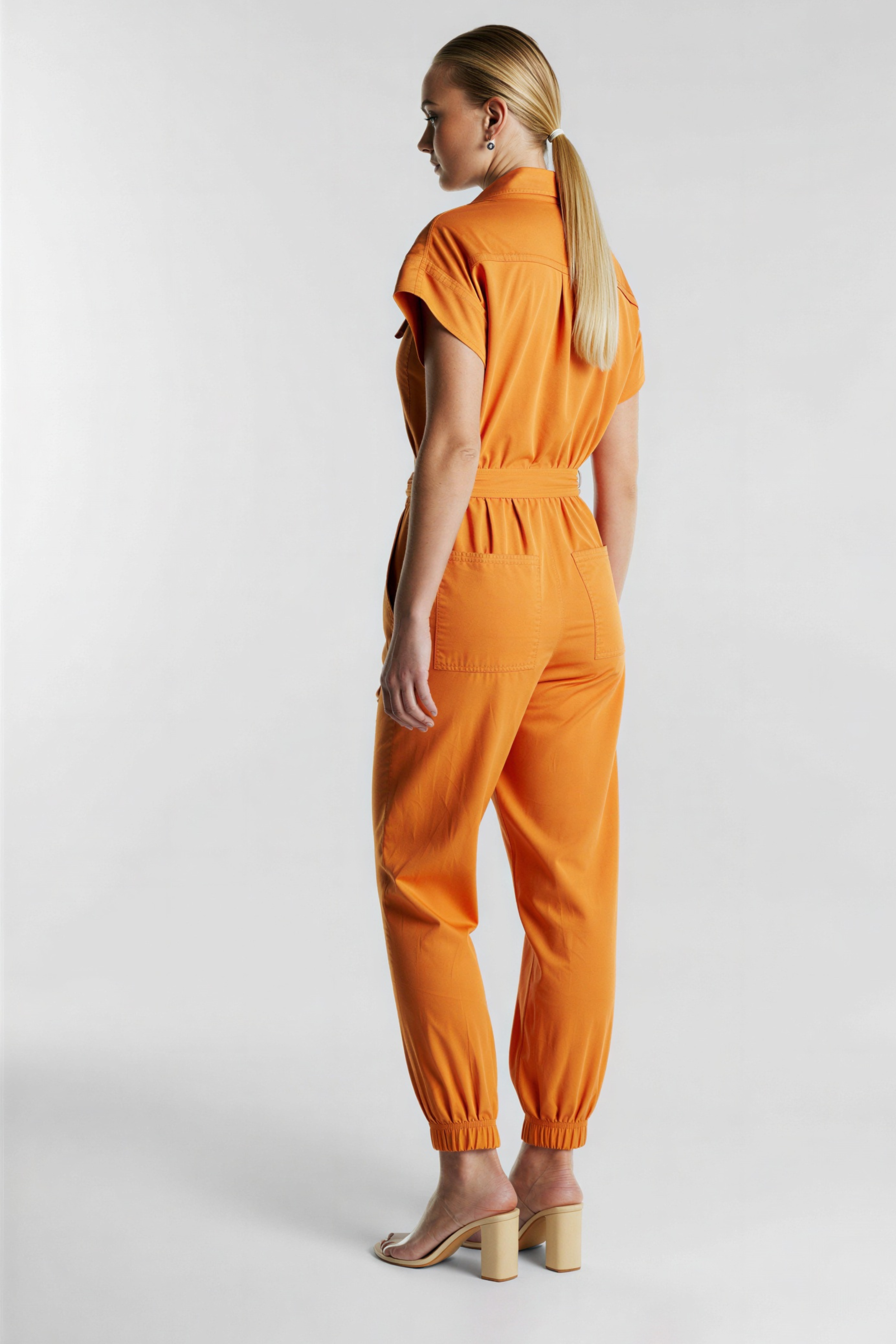 Silk Lenna Jumpsuit - Orange-Jumpsuit-LennaRose-Size 1 (8-10)-Lenna Rose Fashion