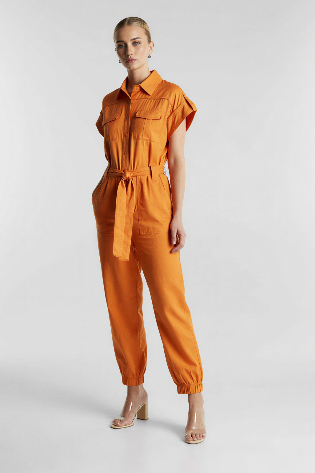 Silk Lenna Jumpsuit - Orange-Jumpsuit-LennaRose-Size 1 (8-10)-Lenna Rose Fashion