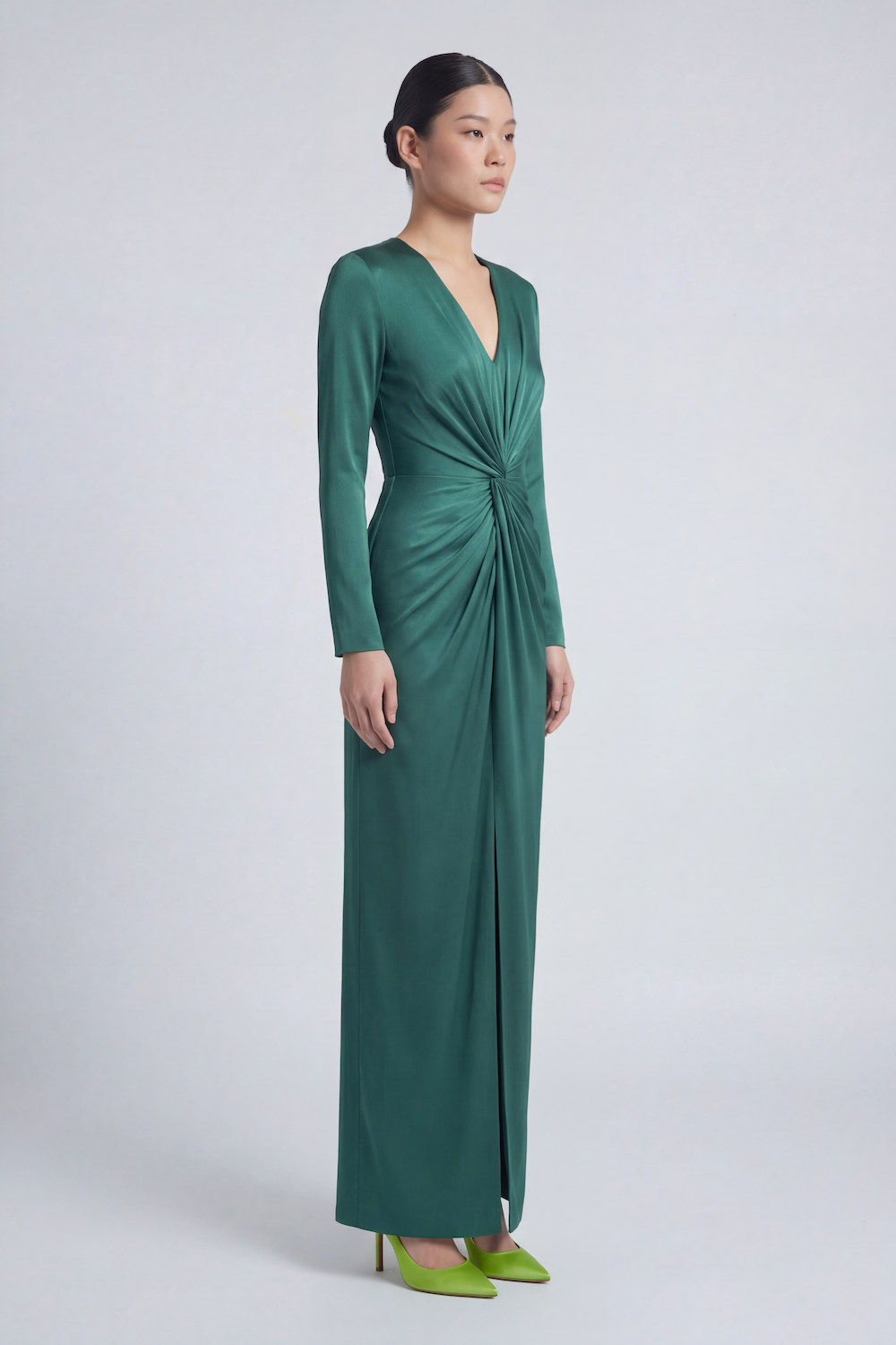 Silk Rhianna Dress - Green-Dress-LennaRose-Size 1 (8-10)-Lenna Rose Fashion