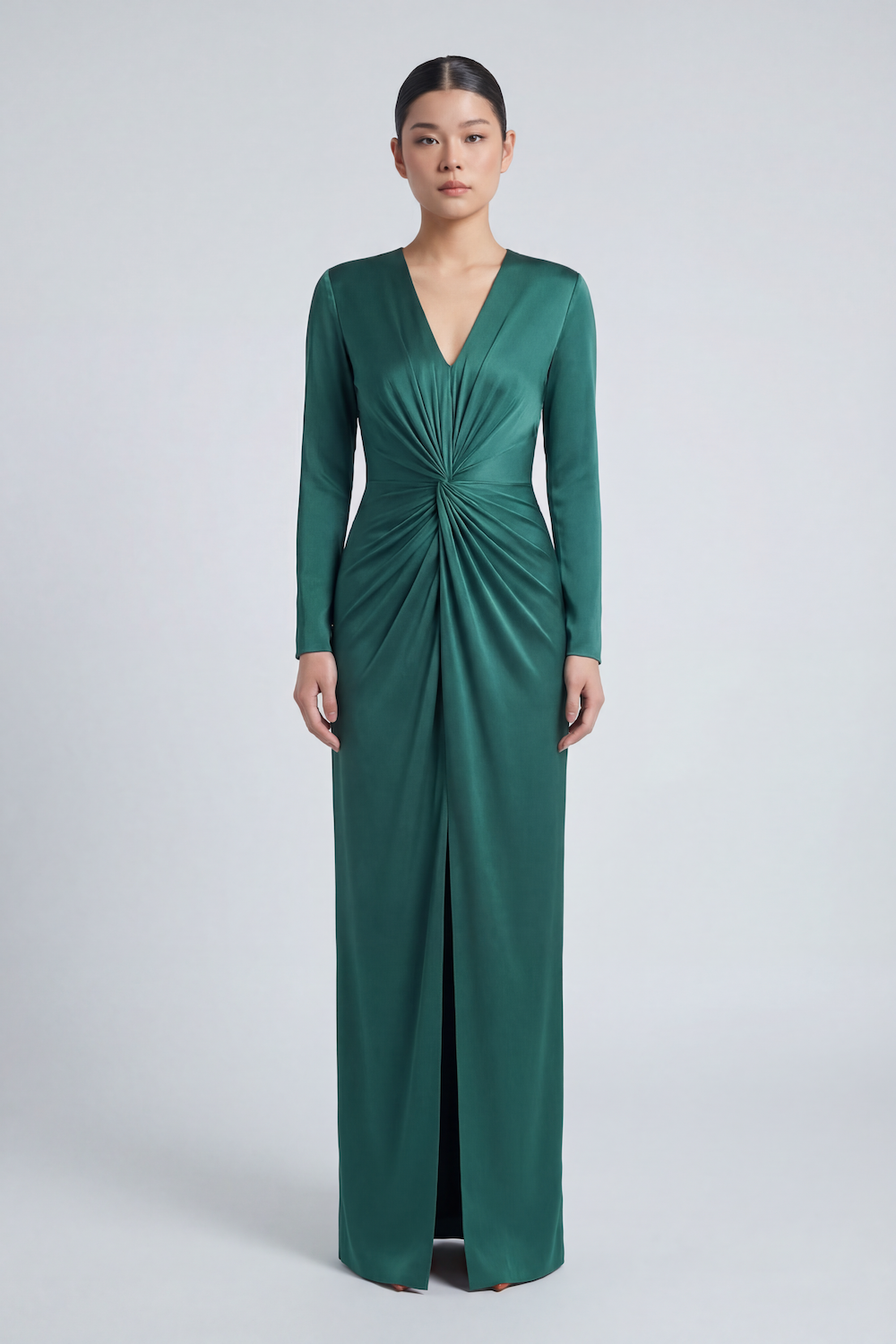 Silk Rhianna Dress - Green-Dress-LennaRose-Size 1 (8-10)-Lenna Rose Fashion
