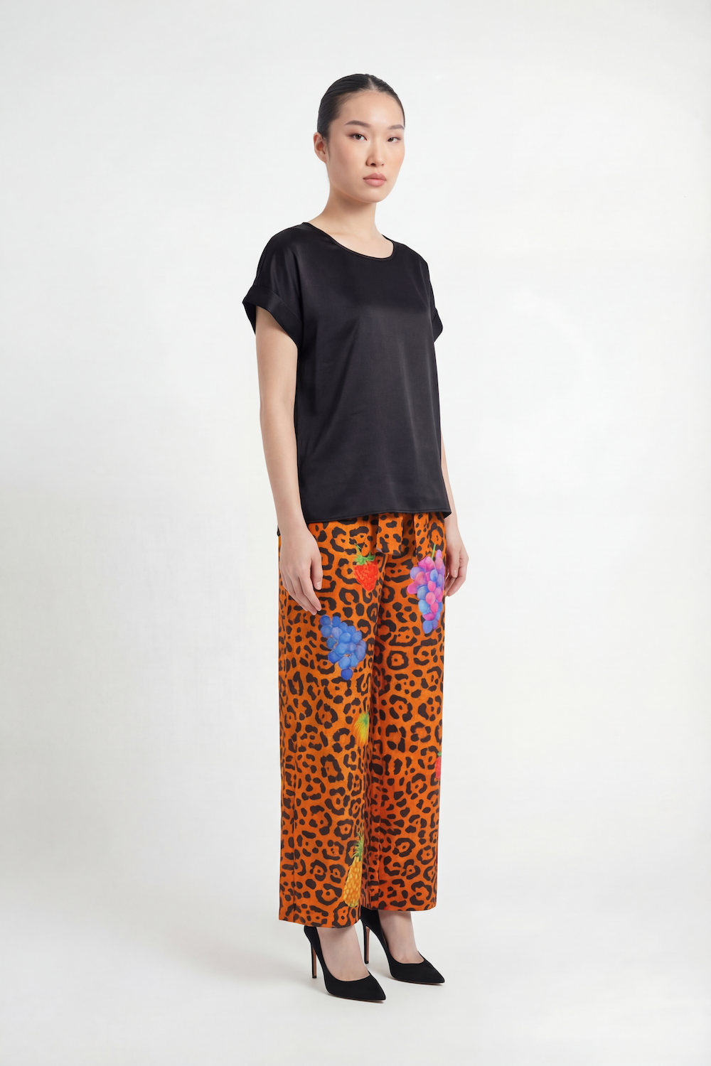 Silk Rose Top - Black-TOP-LennaRose-Size 1 (8-10)-Lenna Rose Fashion