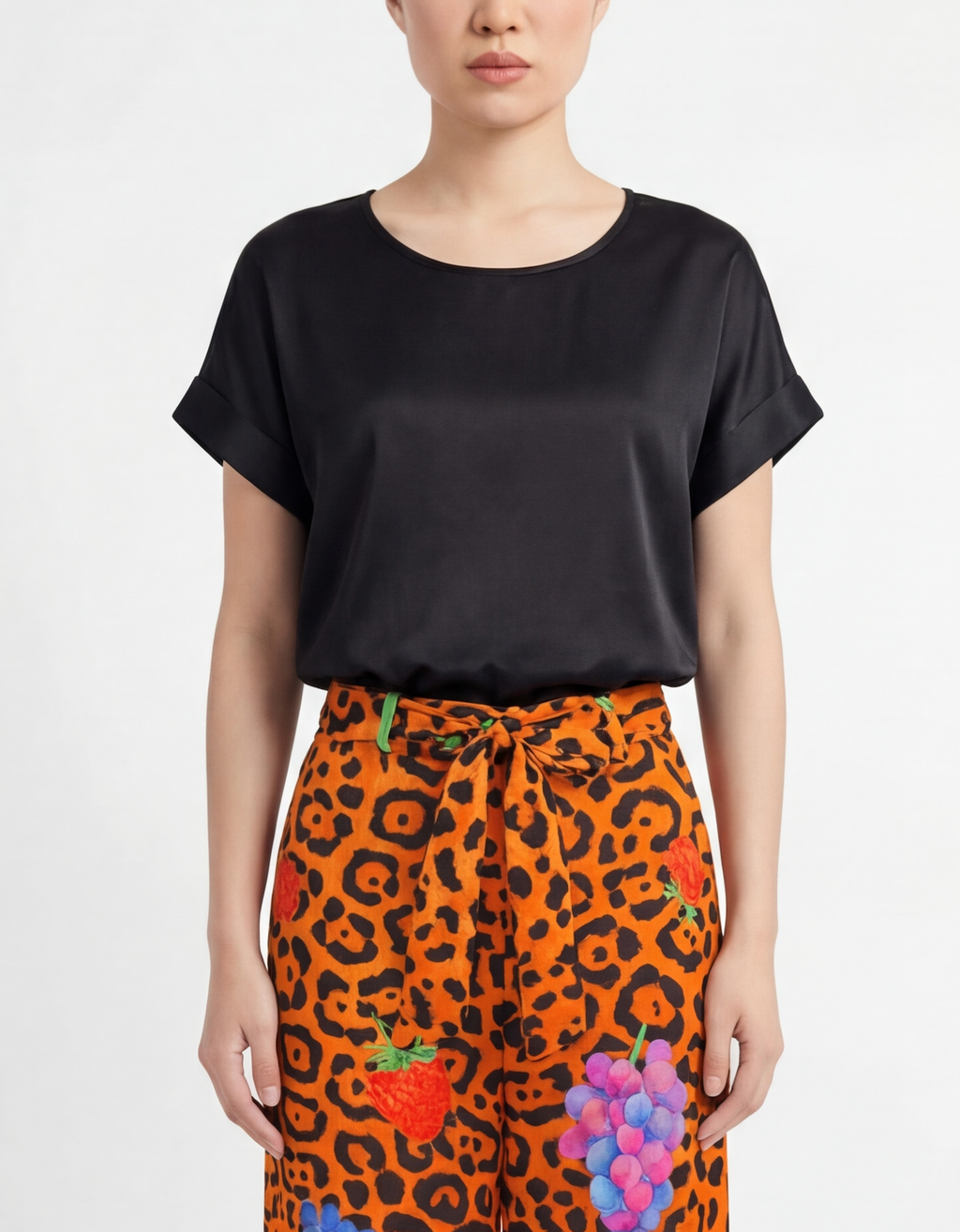 Silk Rose Top - Black-TOP-LennaRose-Size 1 (8-10)-Lenna Rose Fashion