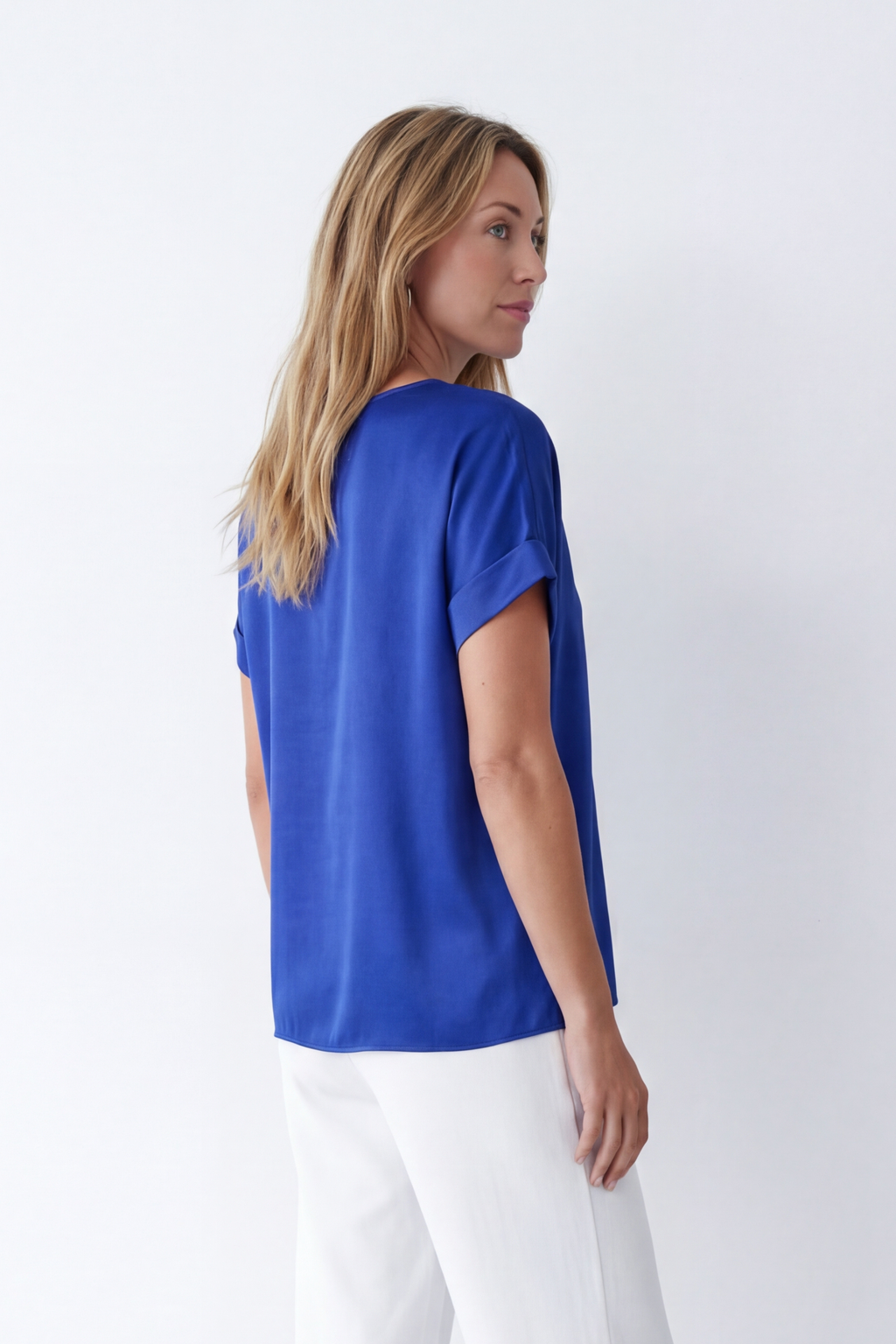 Silk Rose Top - Blue-TOP-LennaRose-Size 1 (8-10)-Lenna Rose Fashion