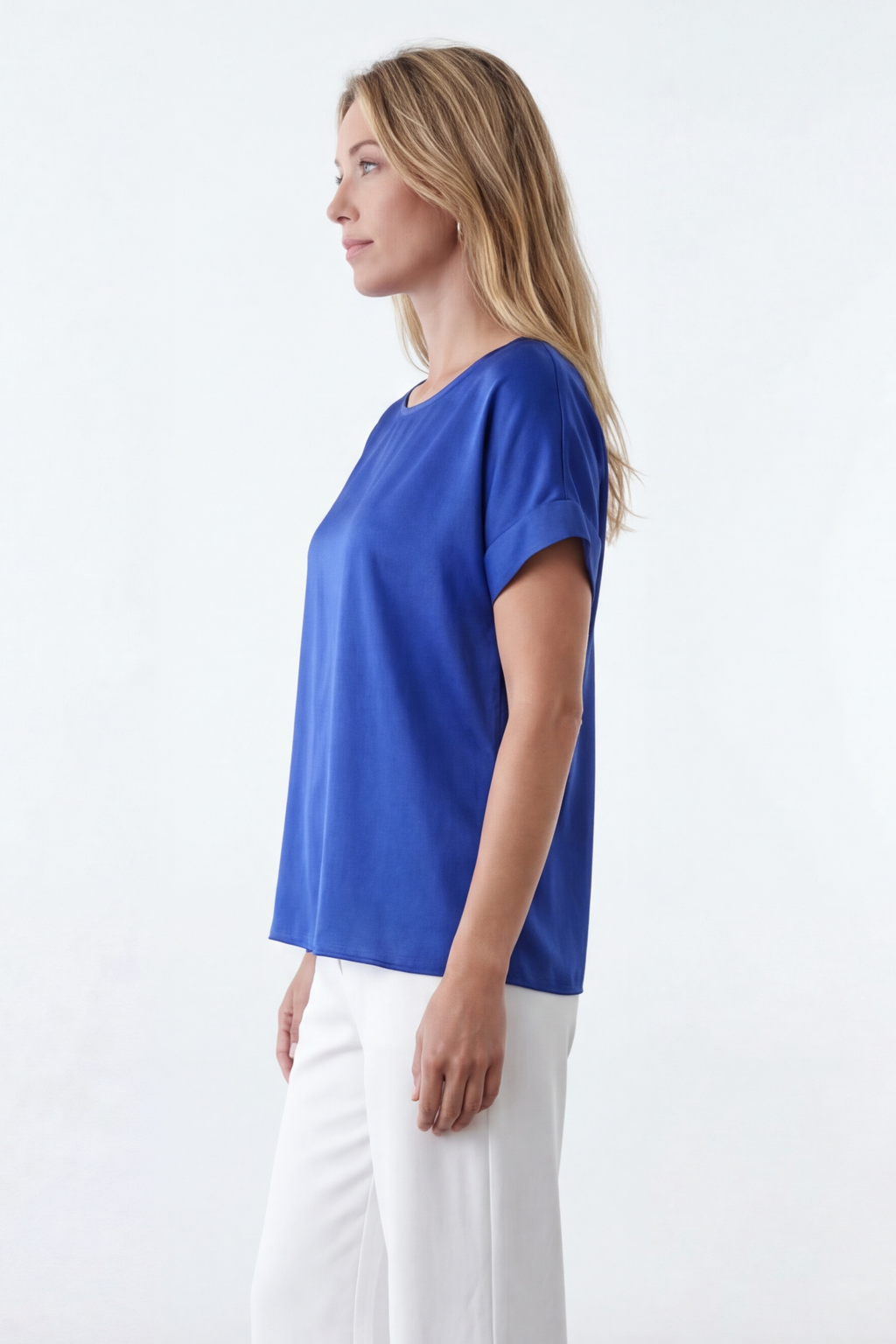 Silk Rose Top - Blue-TOP-LennaRose-Size 1 (8-10)-Lenna Rose Fashion