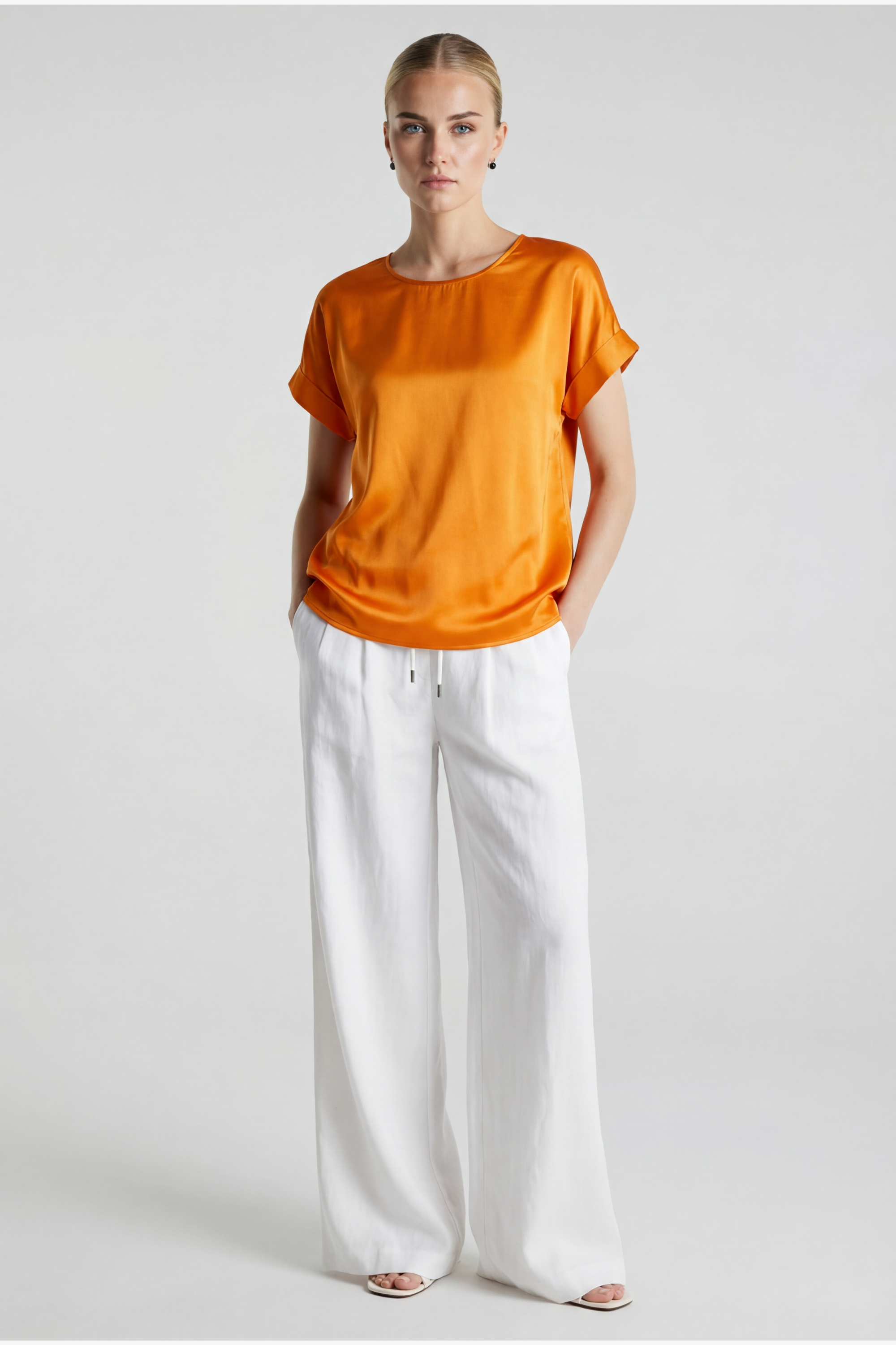 Silk Rose Top - Orange