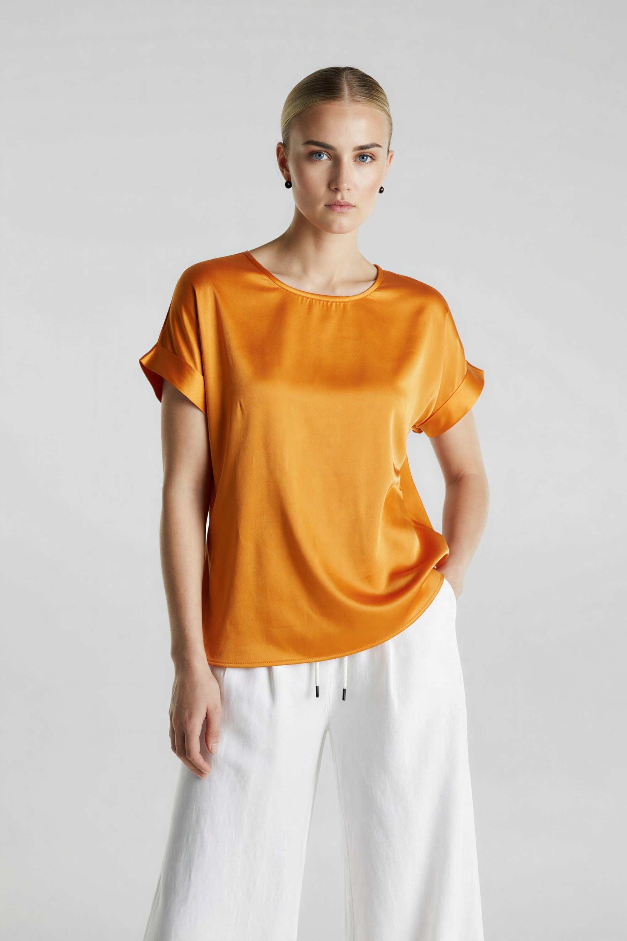 Silk Rose Top - Orange