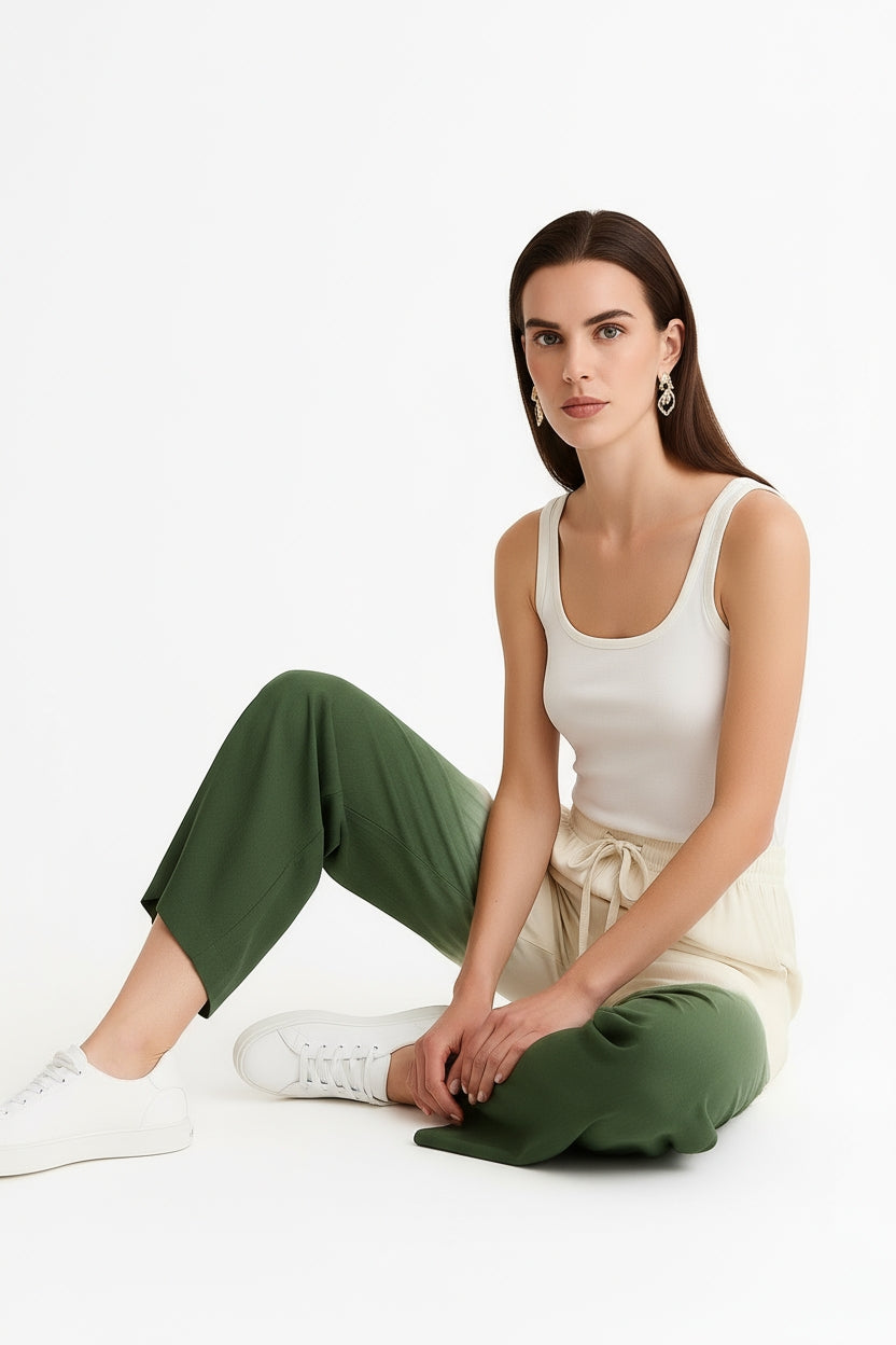 Sunset Green Trousers-Trousers-My Store-Size 1 (8-10)-Lenna Rose Fashion