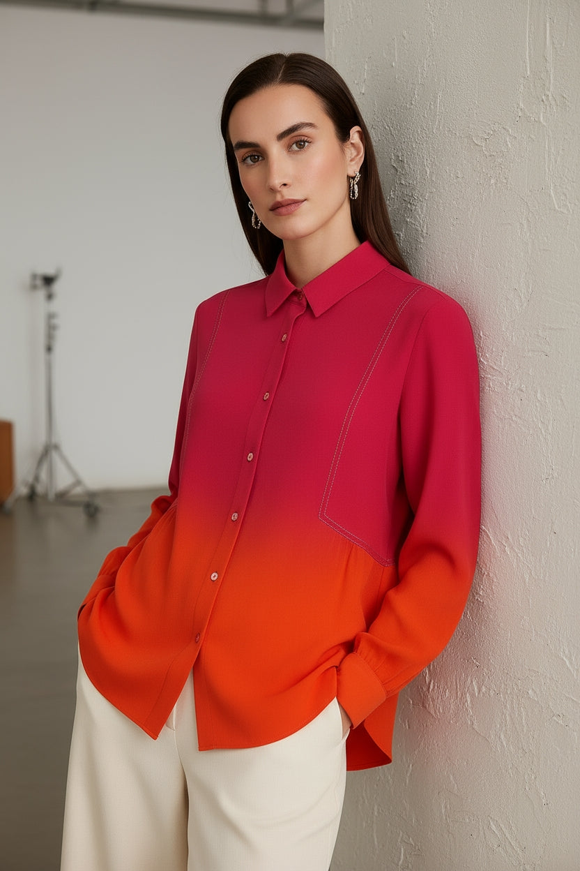 Sunset Orange Shirt-My Store-Size 1 (8-10)-Lenna Rose Fashion