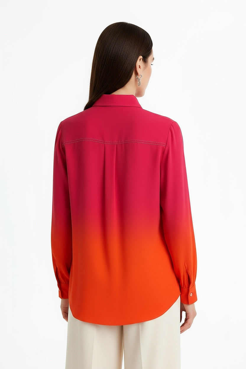 Sunset Orange Shirt-My Store-Size 1 (8-10)-Lenna Rose Fashion