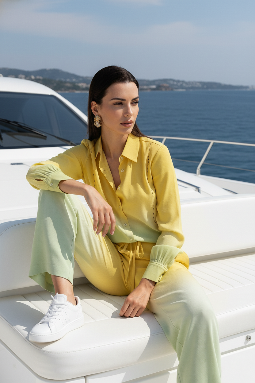 Sunset Yellow Trousers-My Store-Size 1 (8-10)-Lenna Rose Fashion