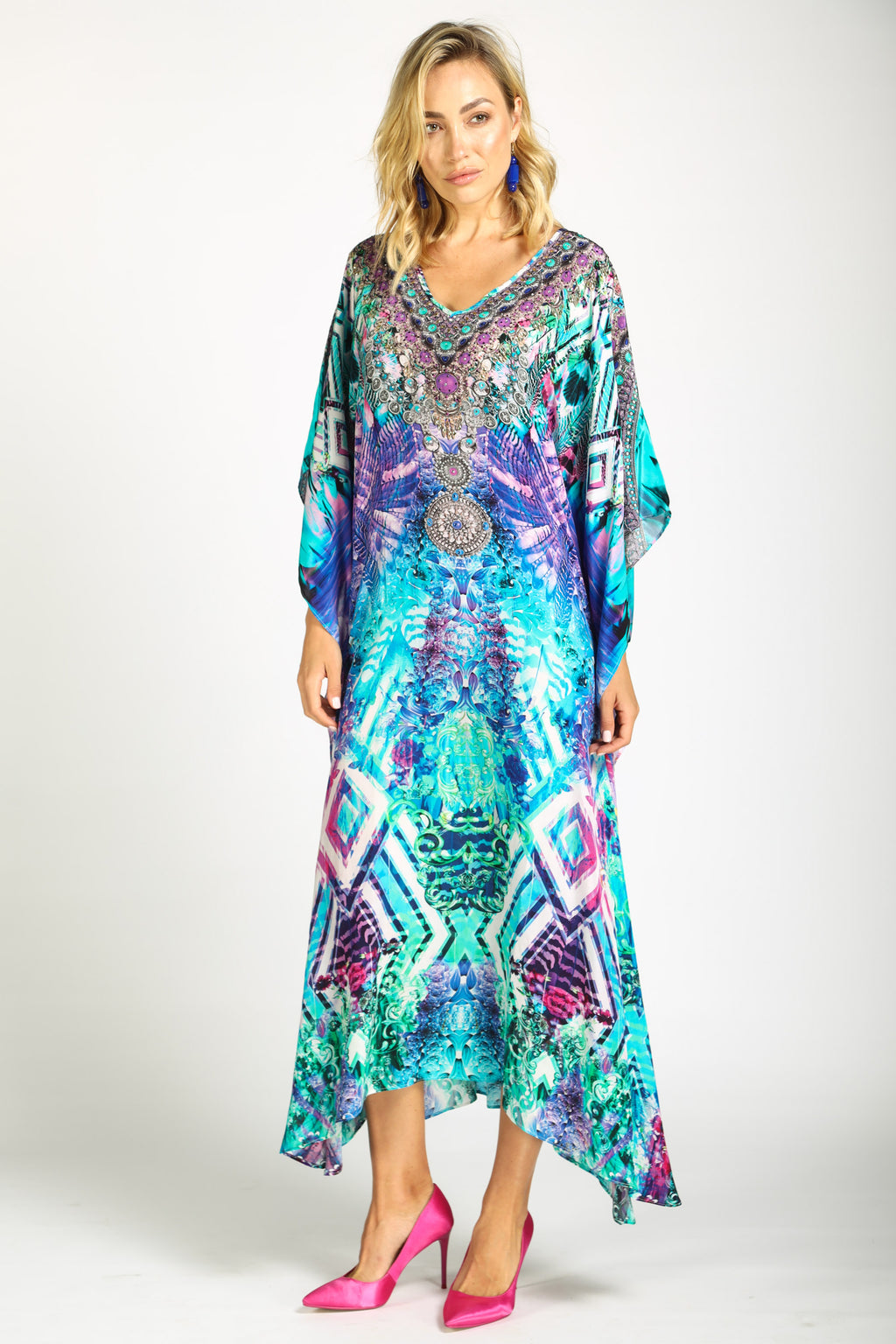 Indigo Summer Long Kaftan