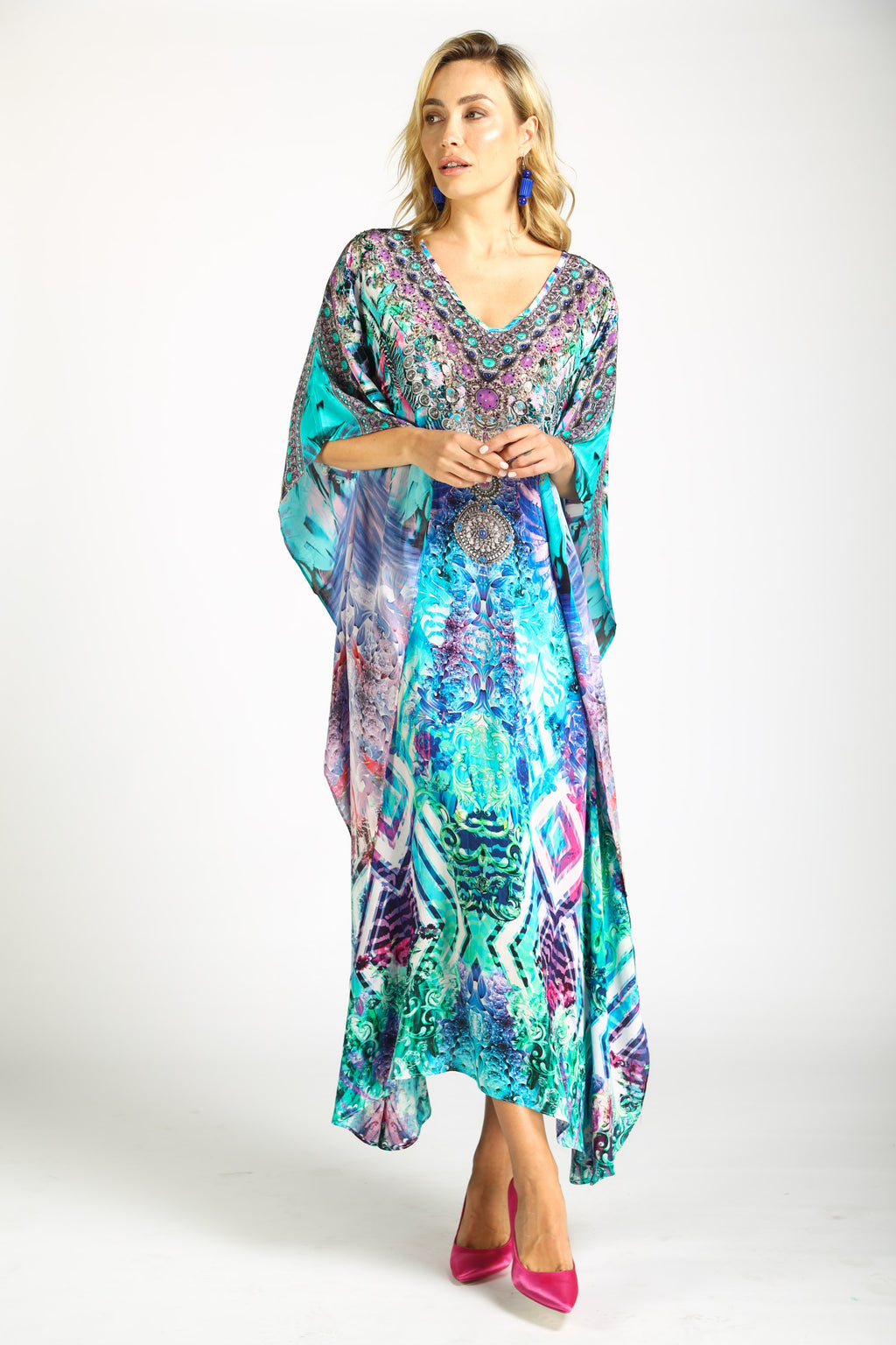 Indigo Summer Long Kaftan