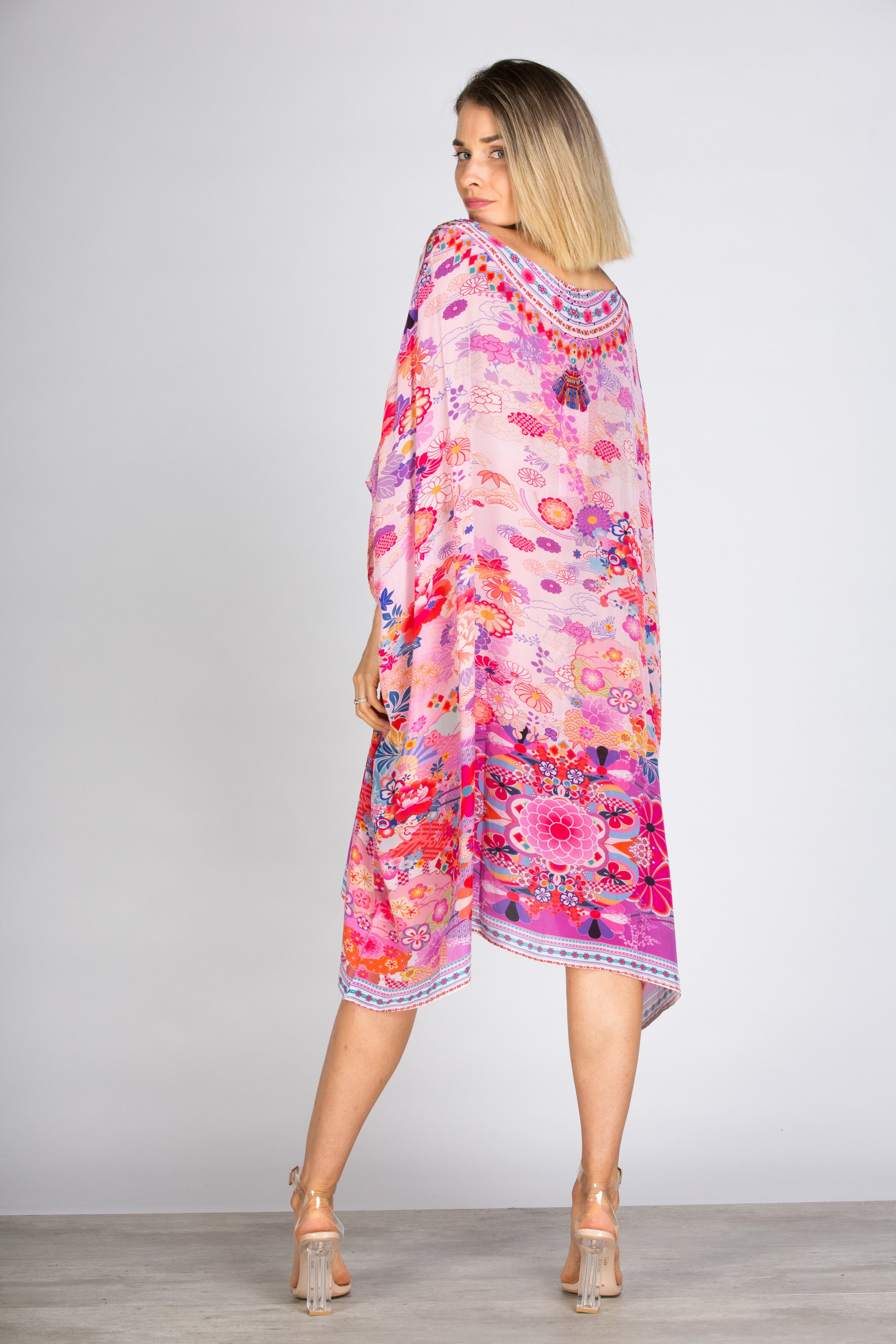 Cherry Blossom Short Box Kaftan