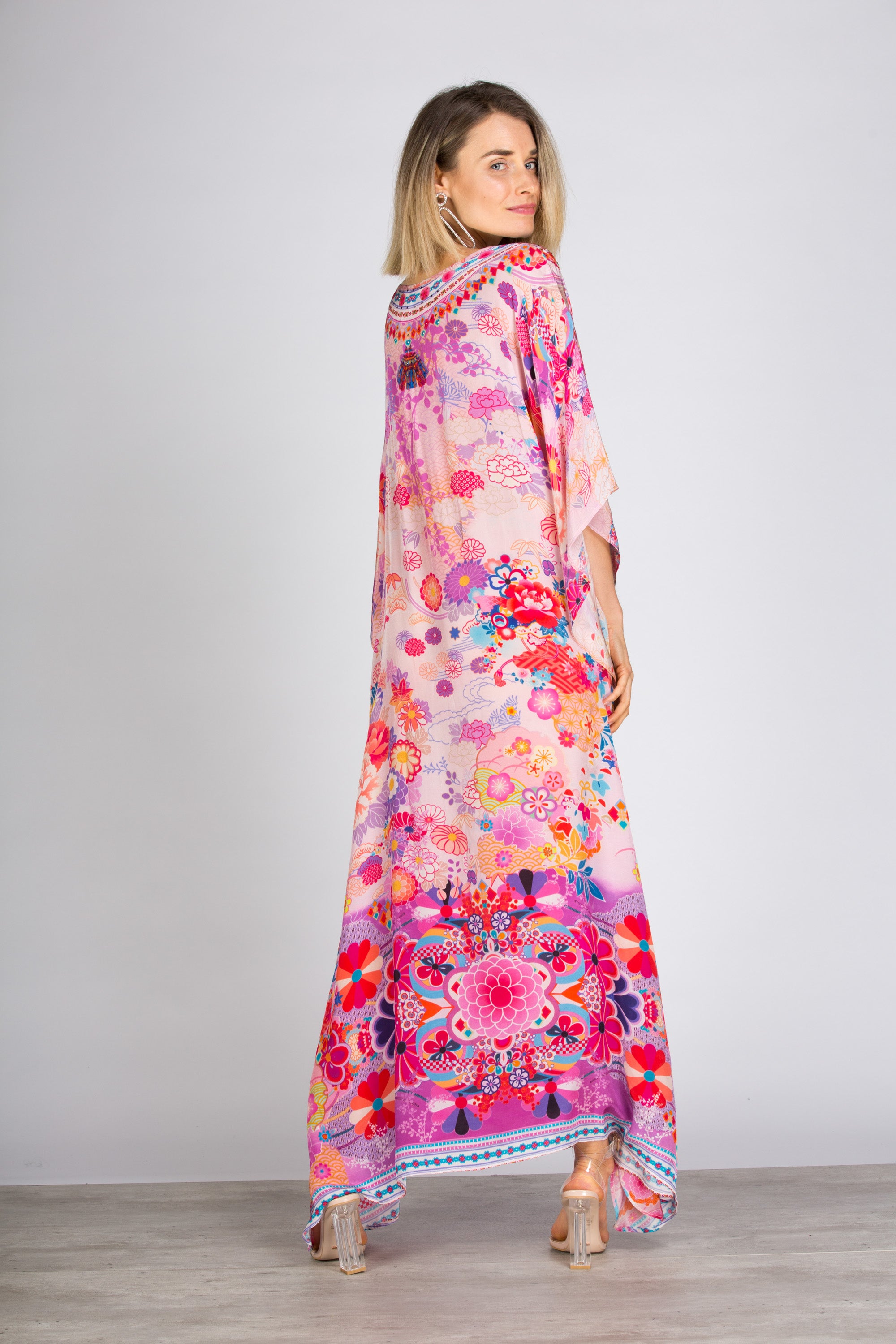 Cherry Blossom Long Kaftan