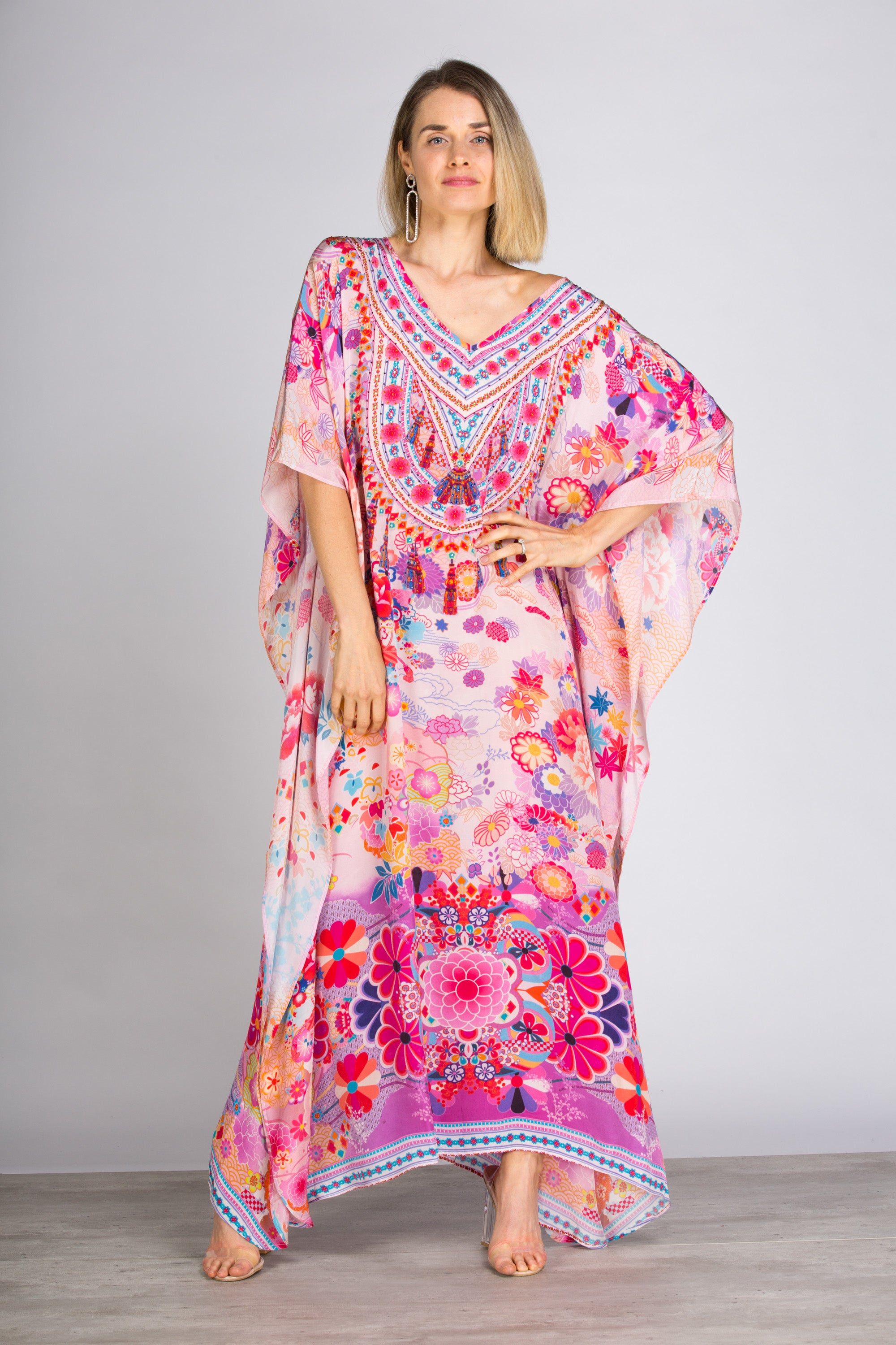 Cherry Blossom Long Kaftan