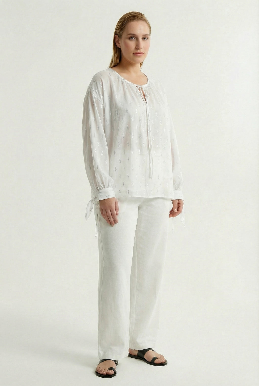 Yaya Neck Tie Blouse