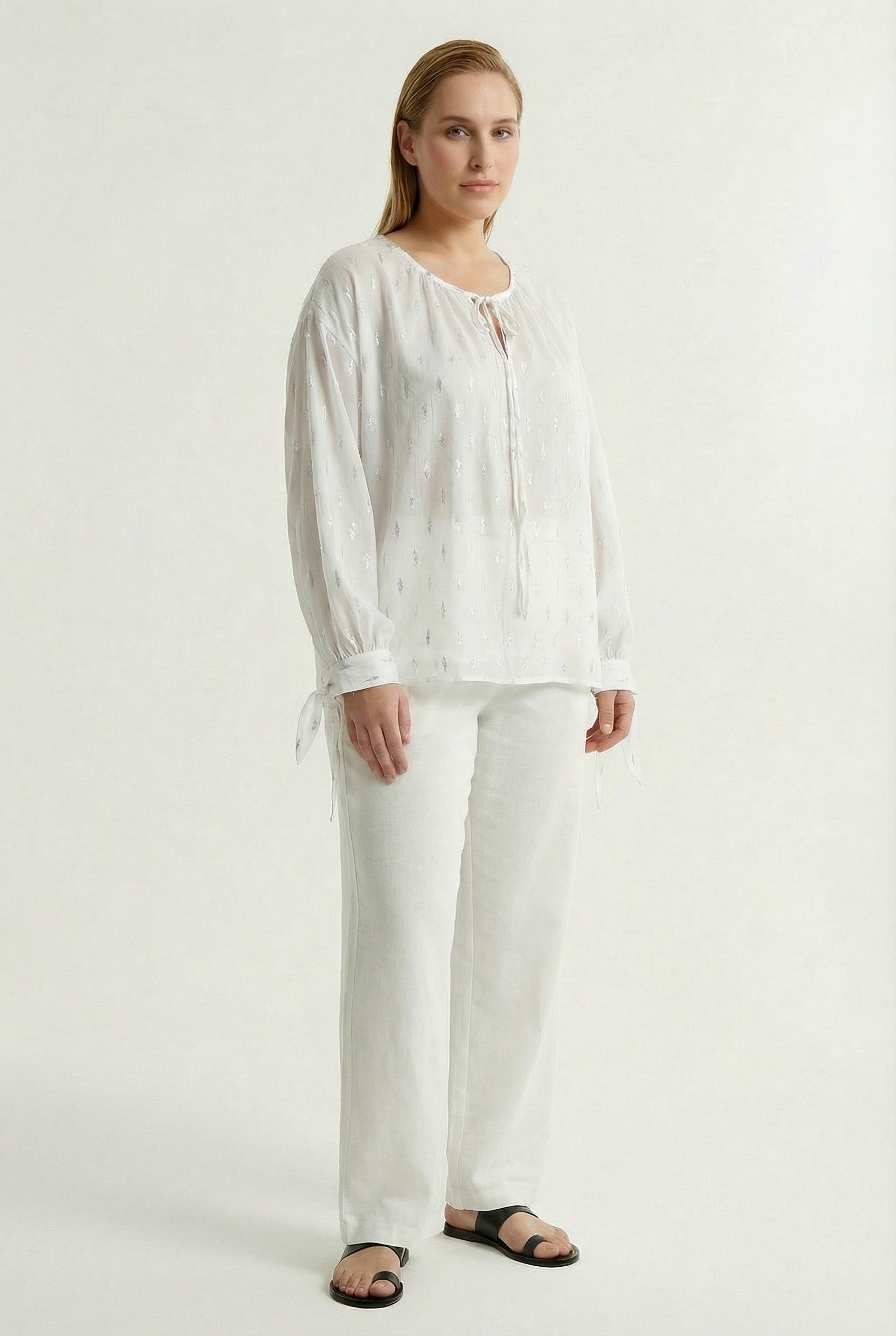 Yaya Neck Tie Blouse