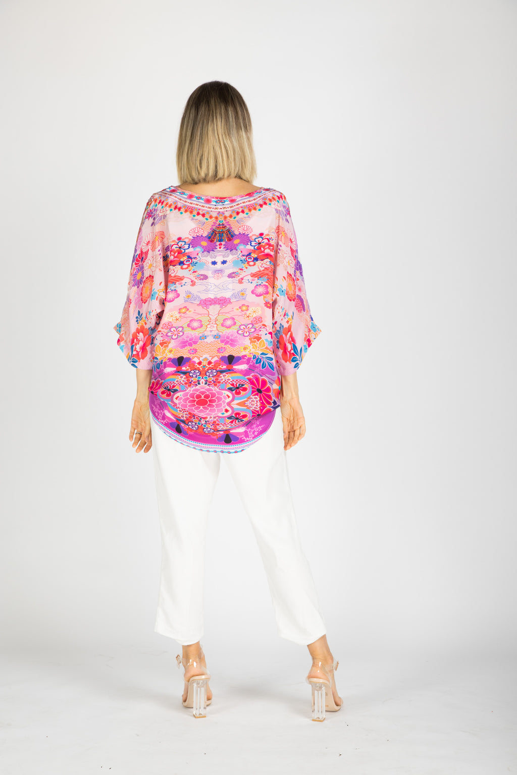 Cherry Blossom Kaftan Top