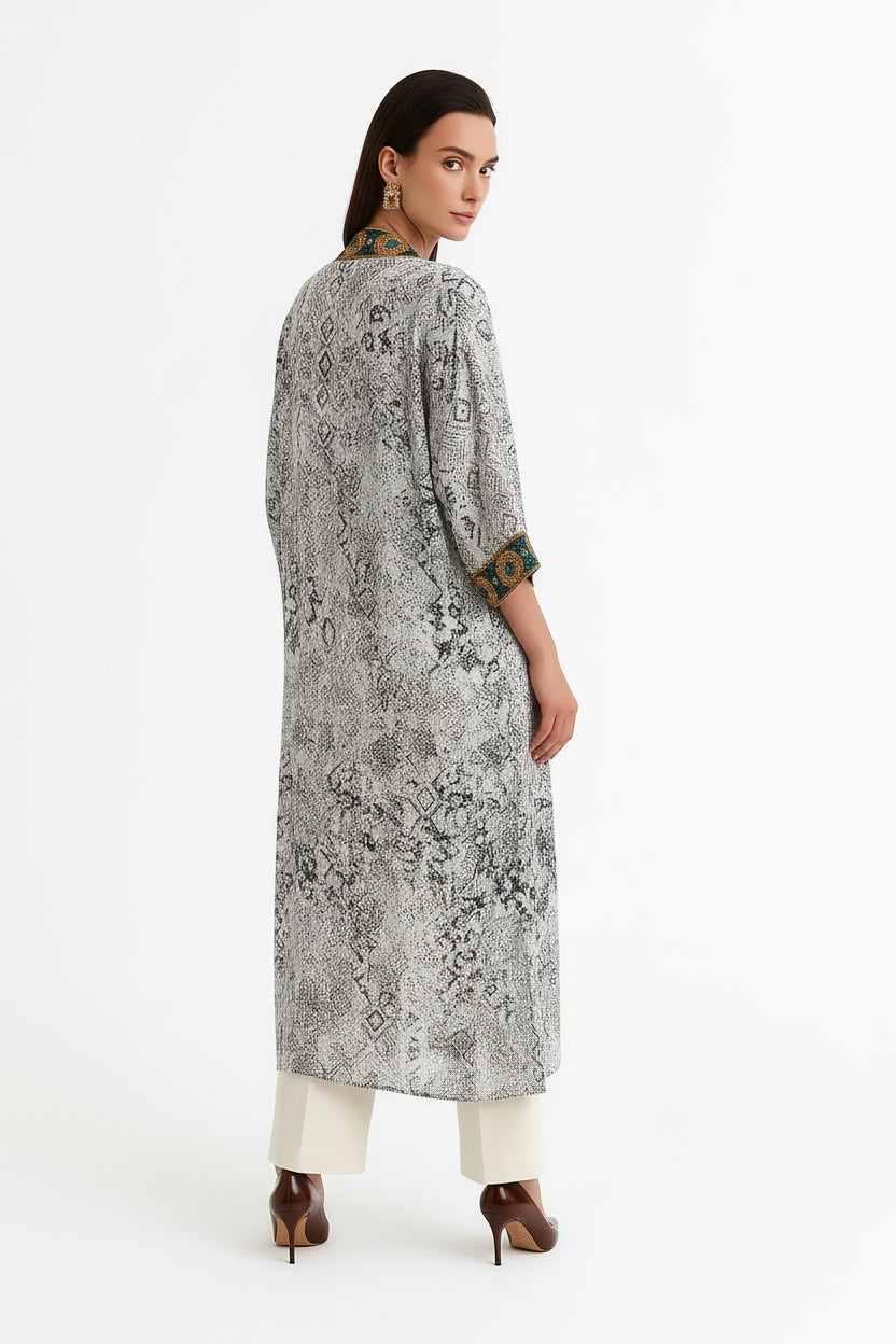 Monte Blanco Long Kimono Shrug