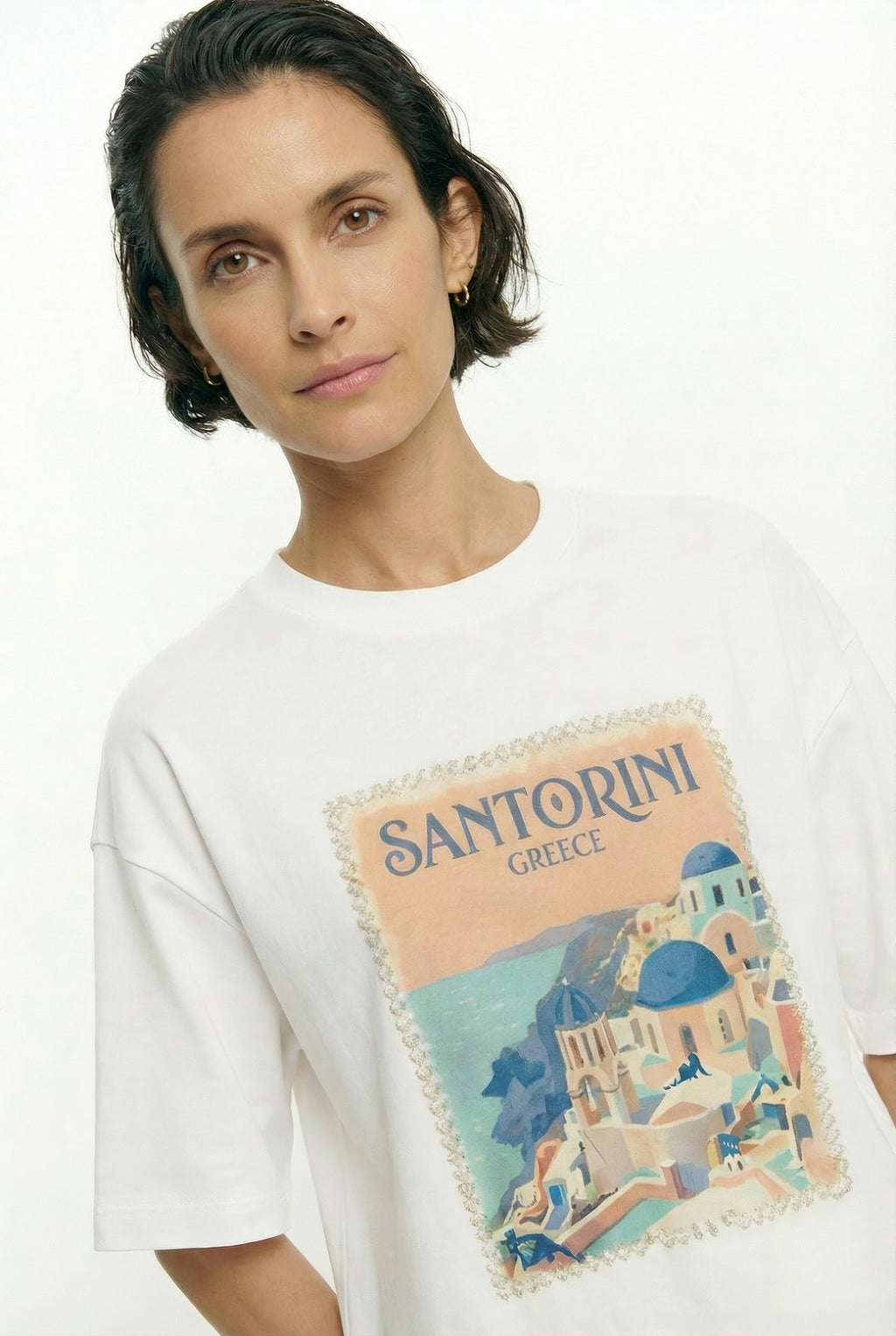Postcards T-Shirt, Santorini