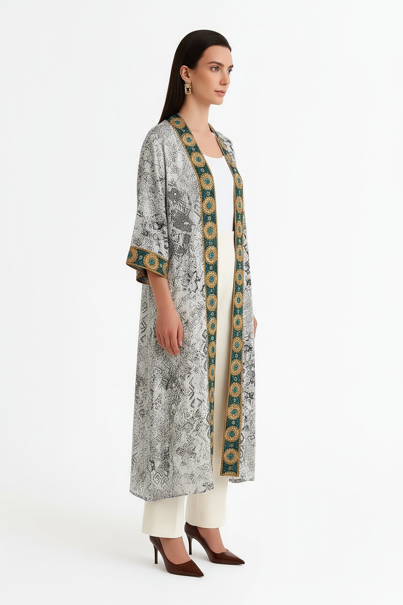 Monte Blanco Long Kimono Shrug