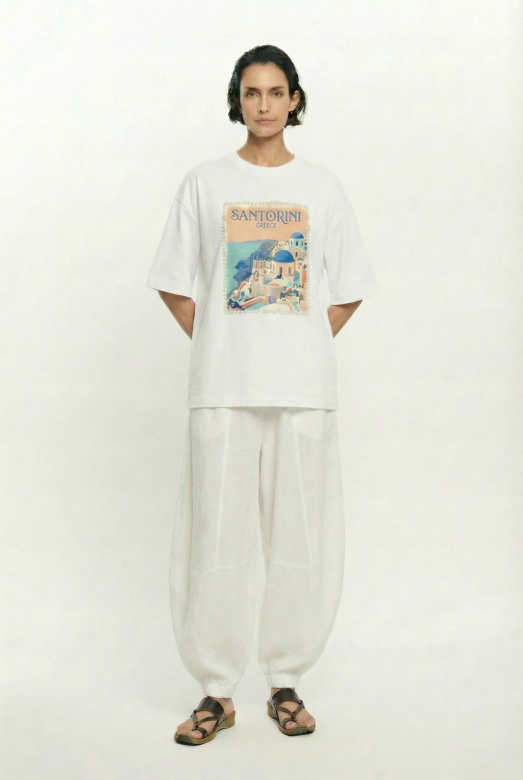 Postcards T-Shirt, Santorini