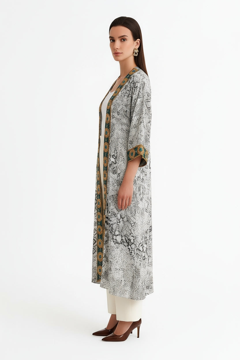 Monte Blanco Long Kimono Shrug