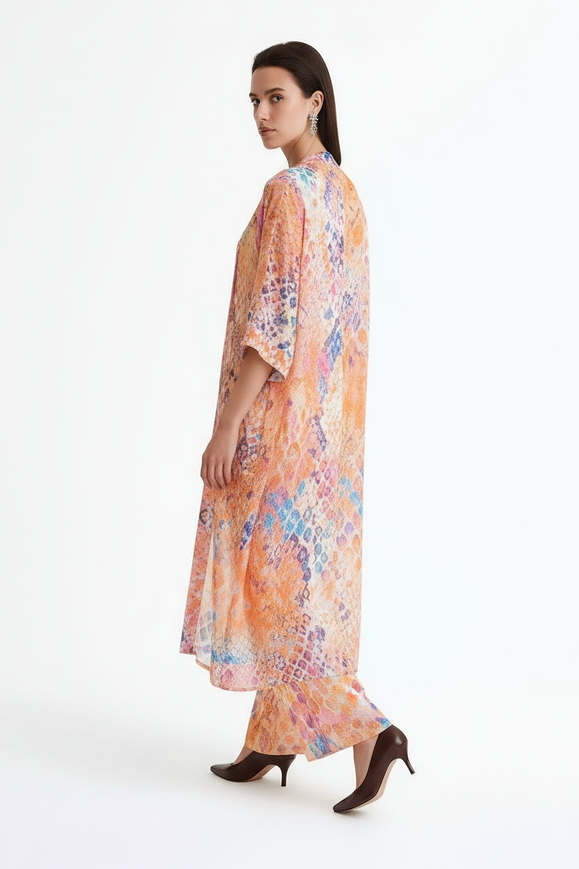 Serpentine Long Kimono Shrug