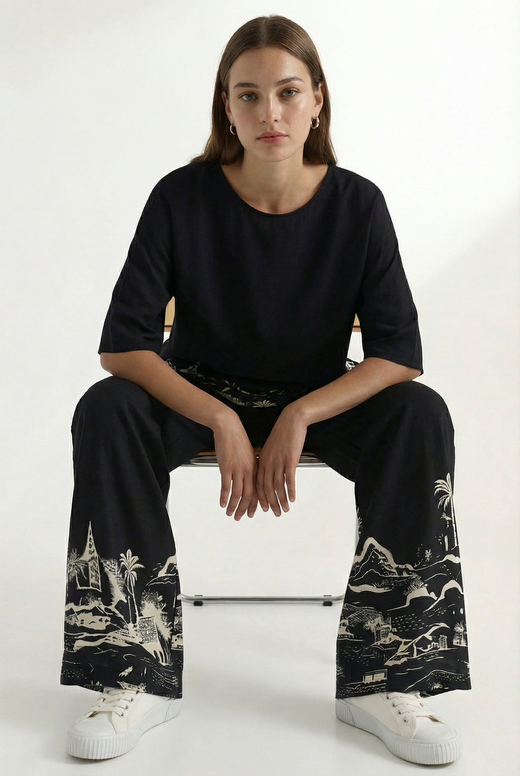 Wayfarer Kaftan Top Black