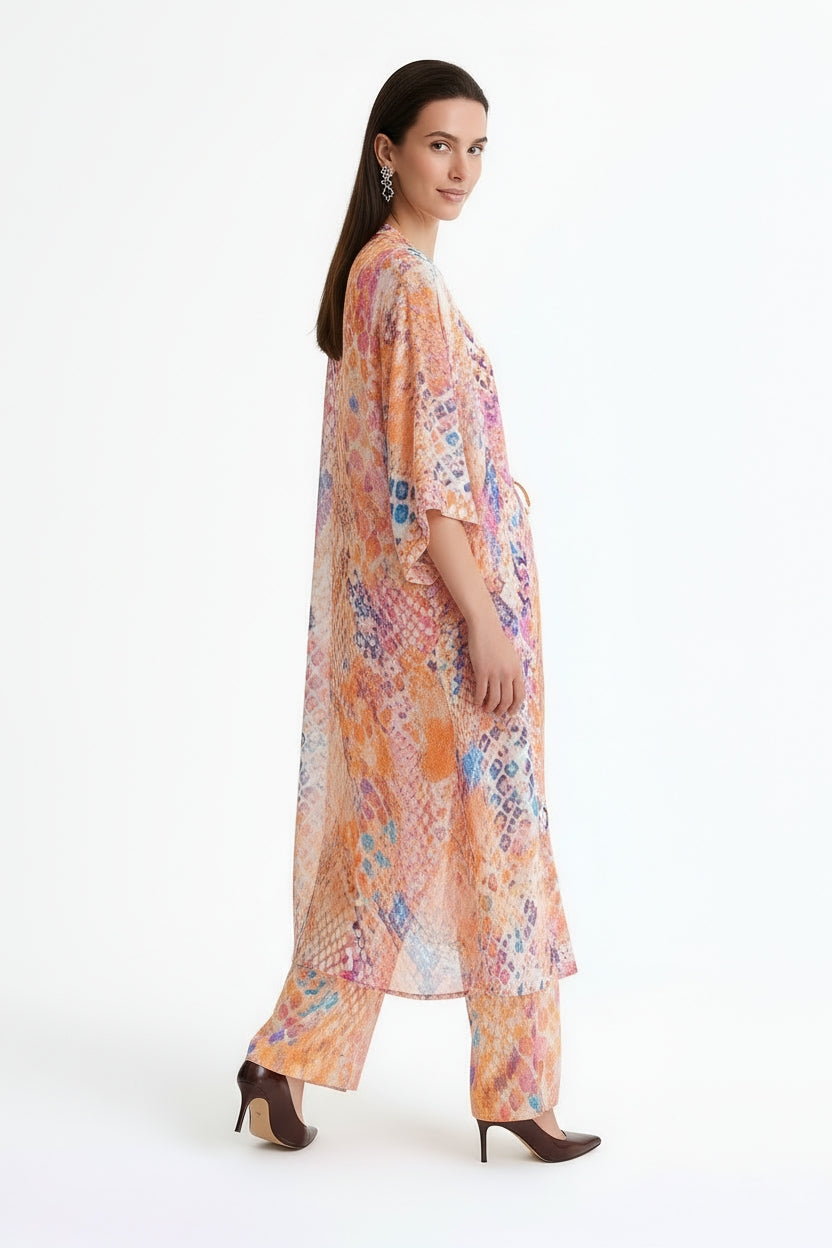 Serpentine Long Kimono Shrug