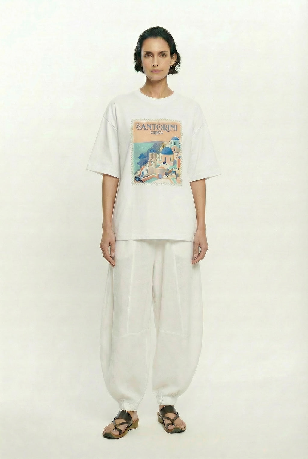 Postcards T-Shirt, Santorini