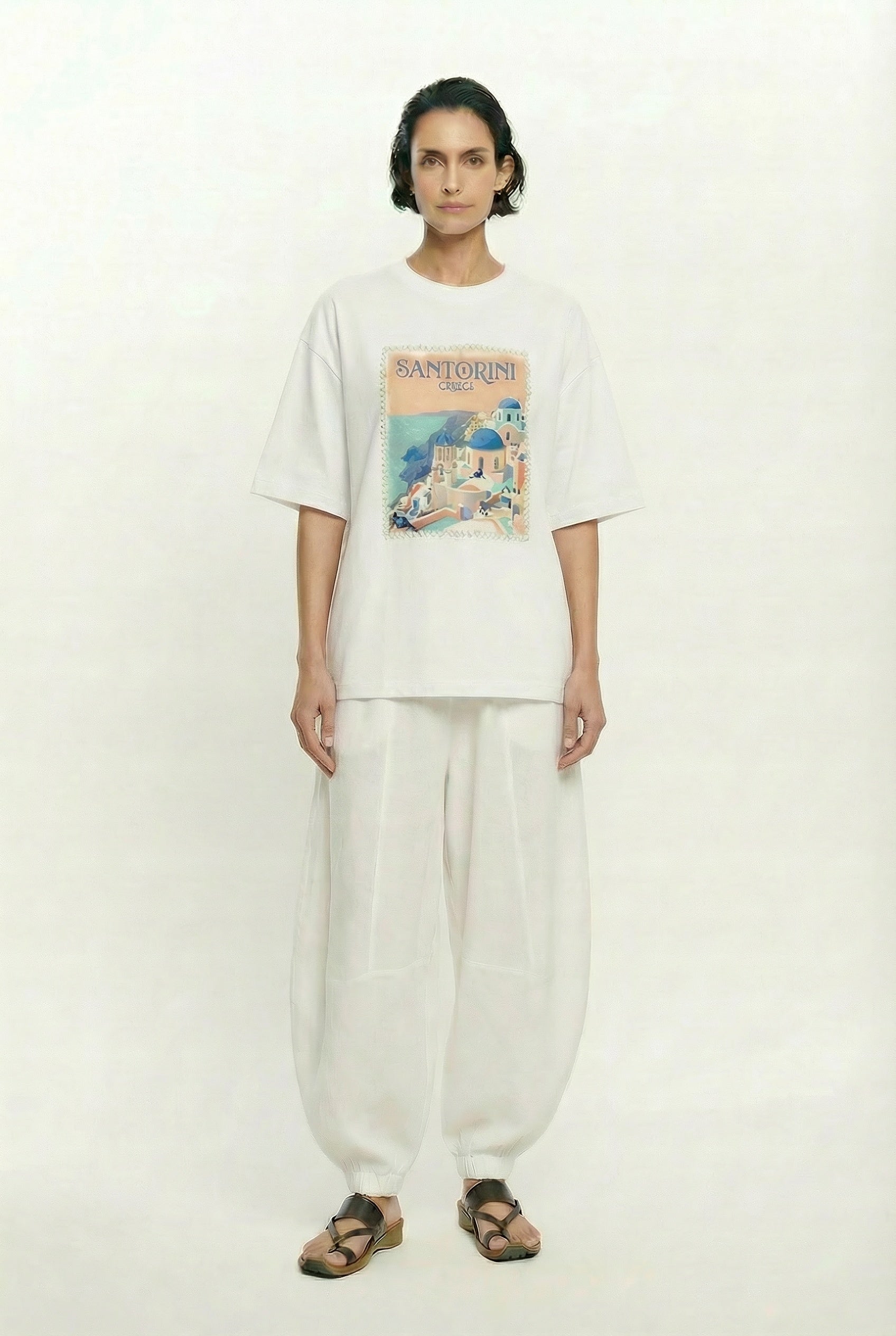 Postcards T-Shirt, Santorini