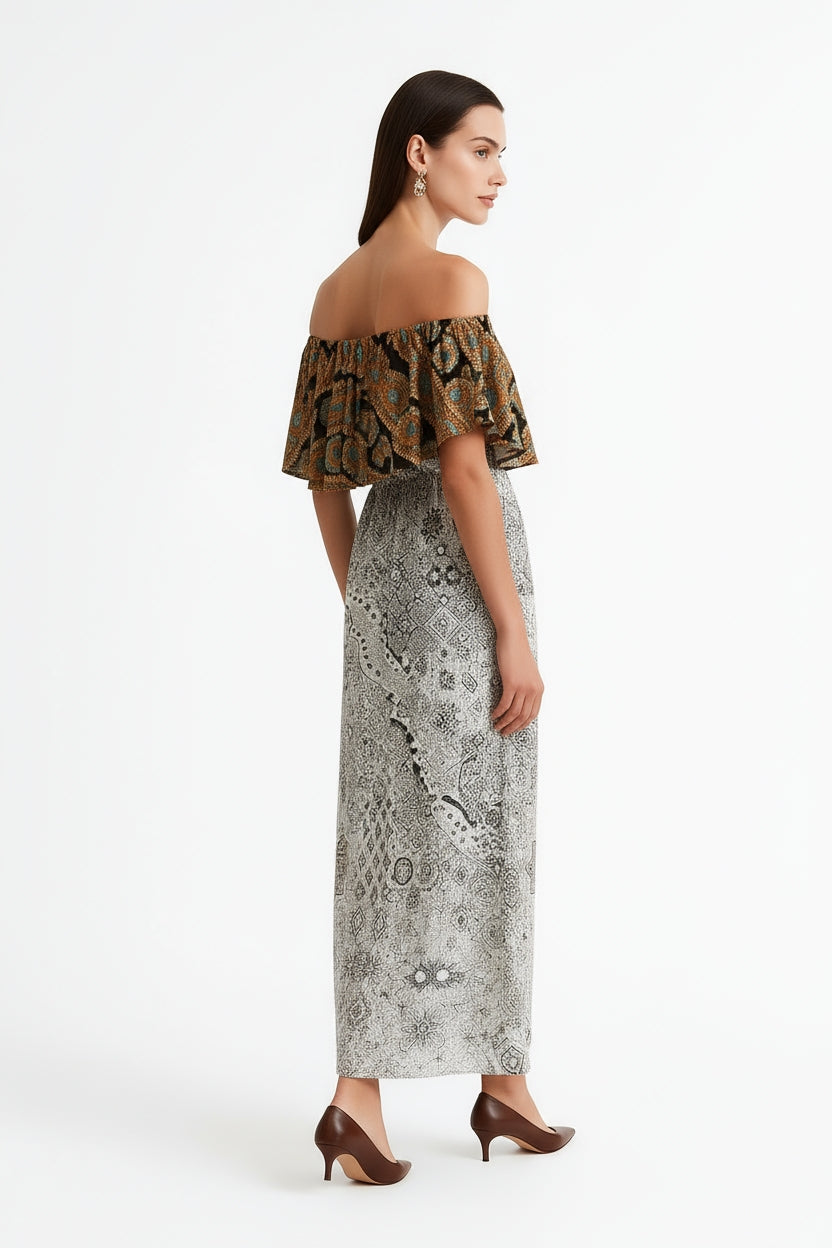 Monte Blanco Ruffle Boho Maxi