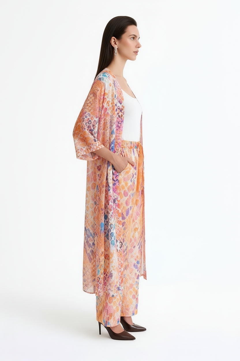 Serpentine Long Kimono Shrug