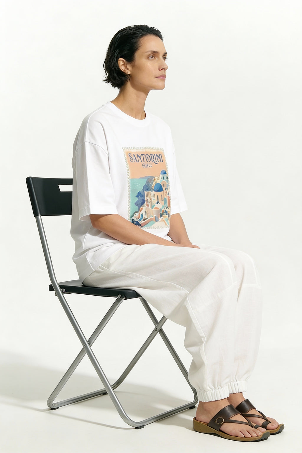 Postcards T-Shirt, Santorini