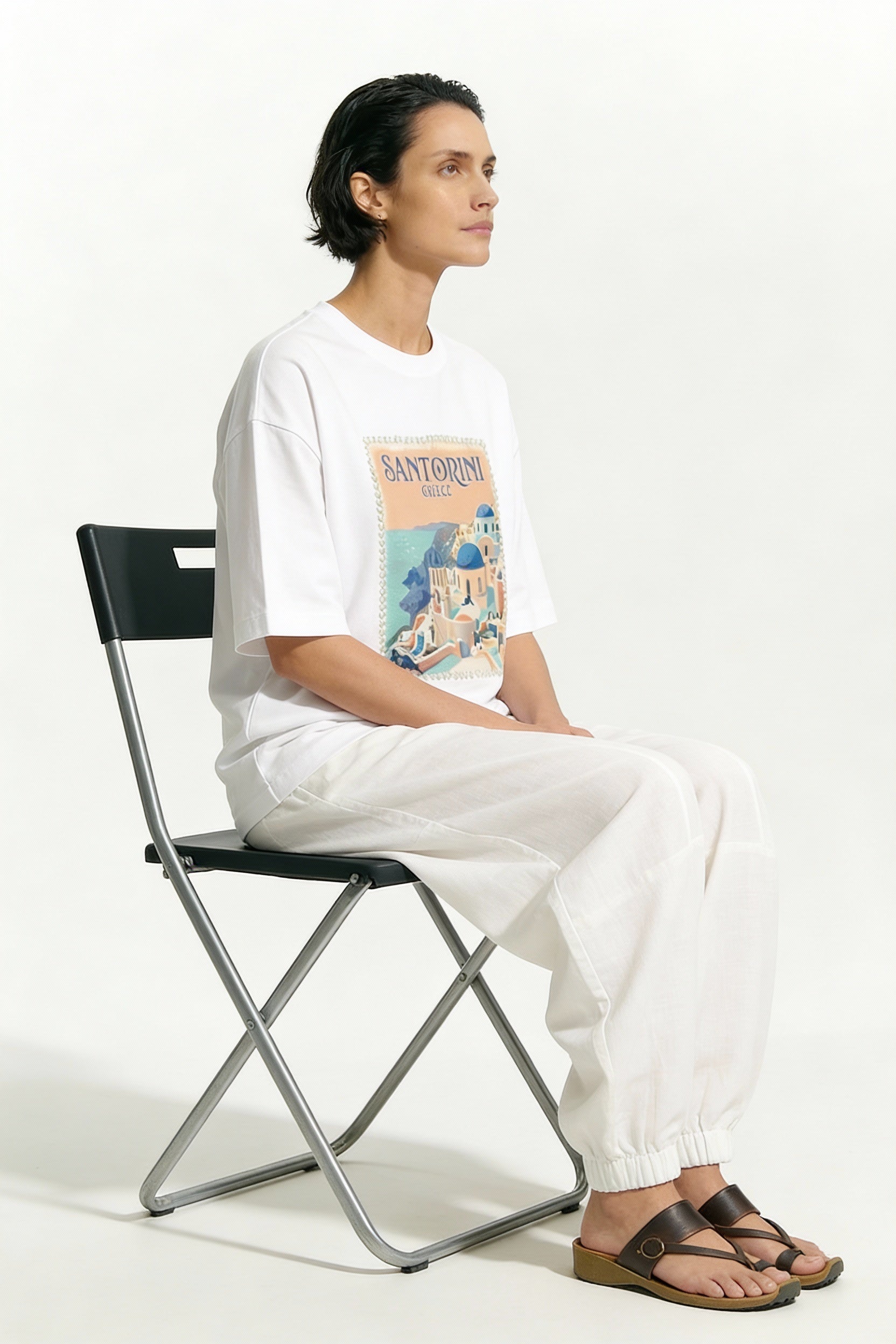 Postcards T-Shirt, Santorini