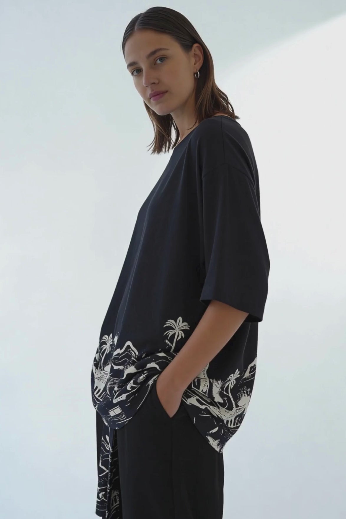 Wayfarer Kaftan Top Black