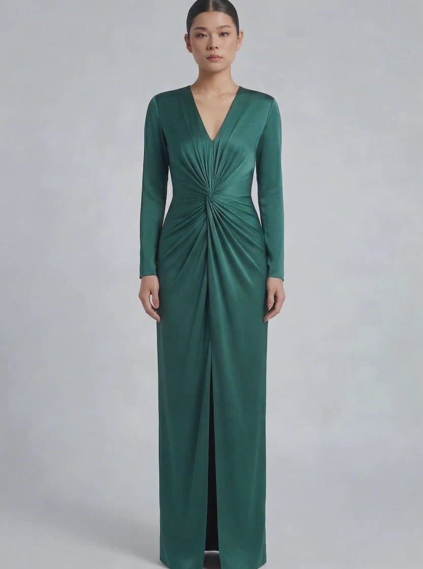 Silk Rhianna Dress - Green
