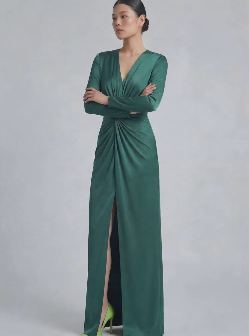 Silk Rhianna Dress - Green