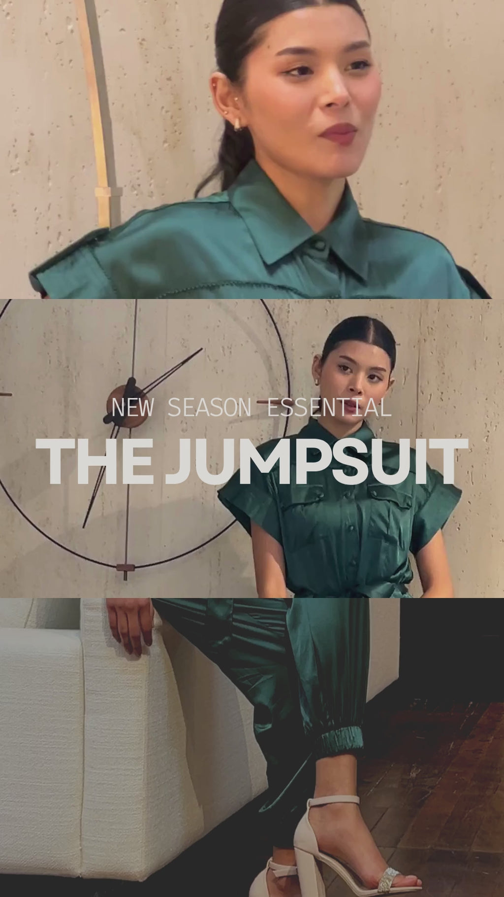 Silk Lenna Jumpsuit - Green