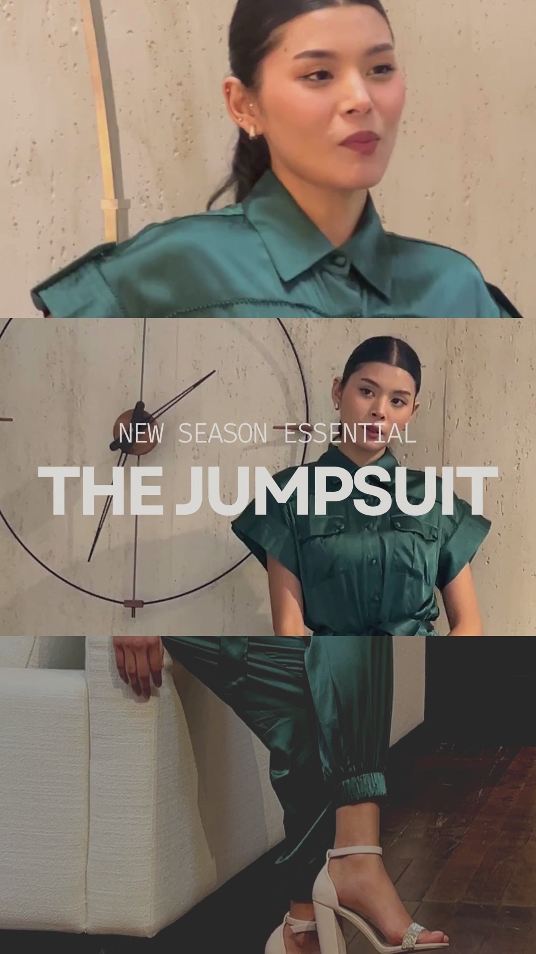 Silk Lenna Jumpsuit - Green