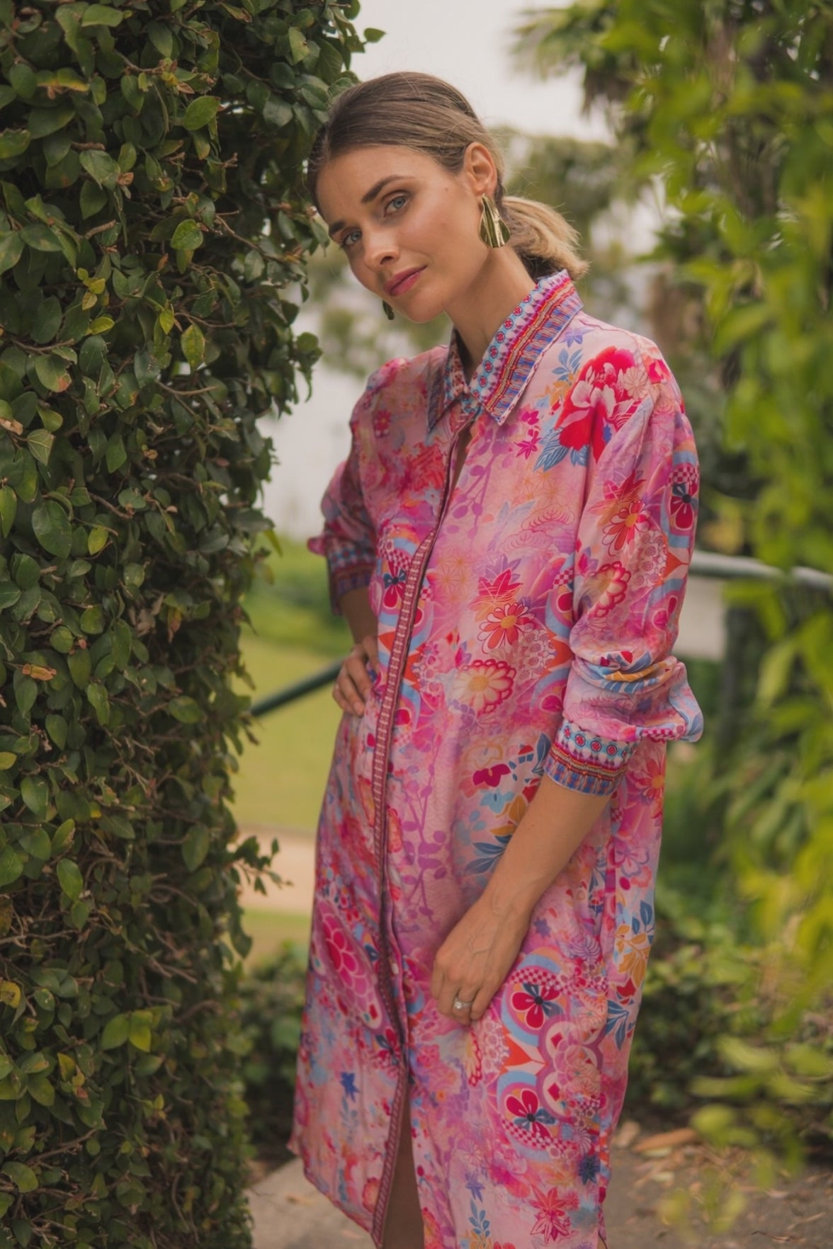 Cherry Blossom Shirt Dress