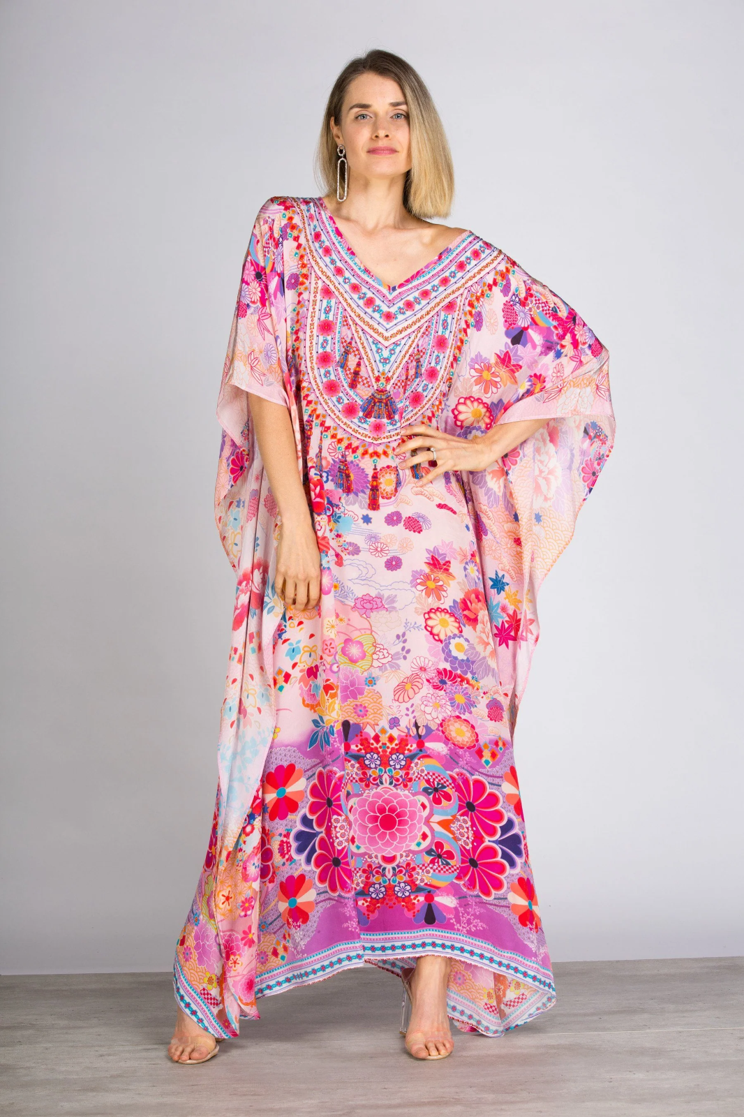 Cherry Blossom Long Kaftan